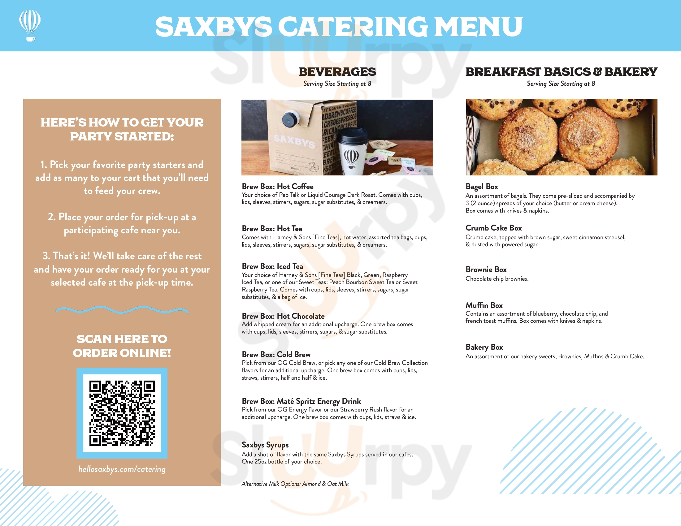 Main Menu - Saxbys Coffee