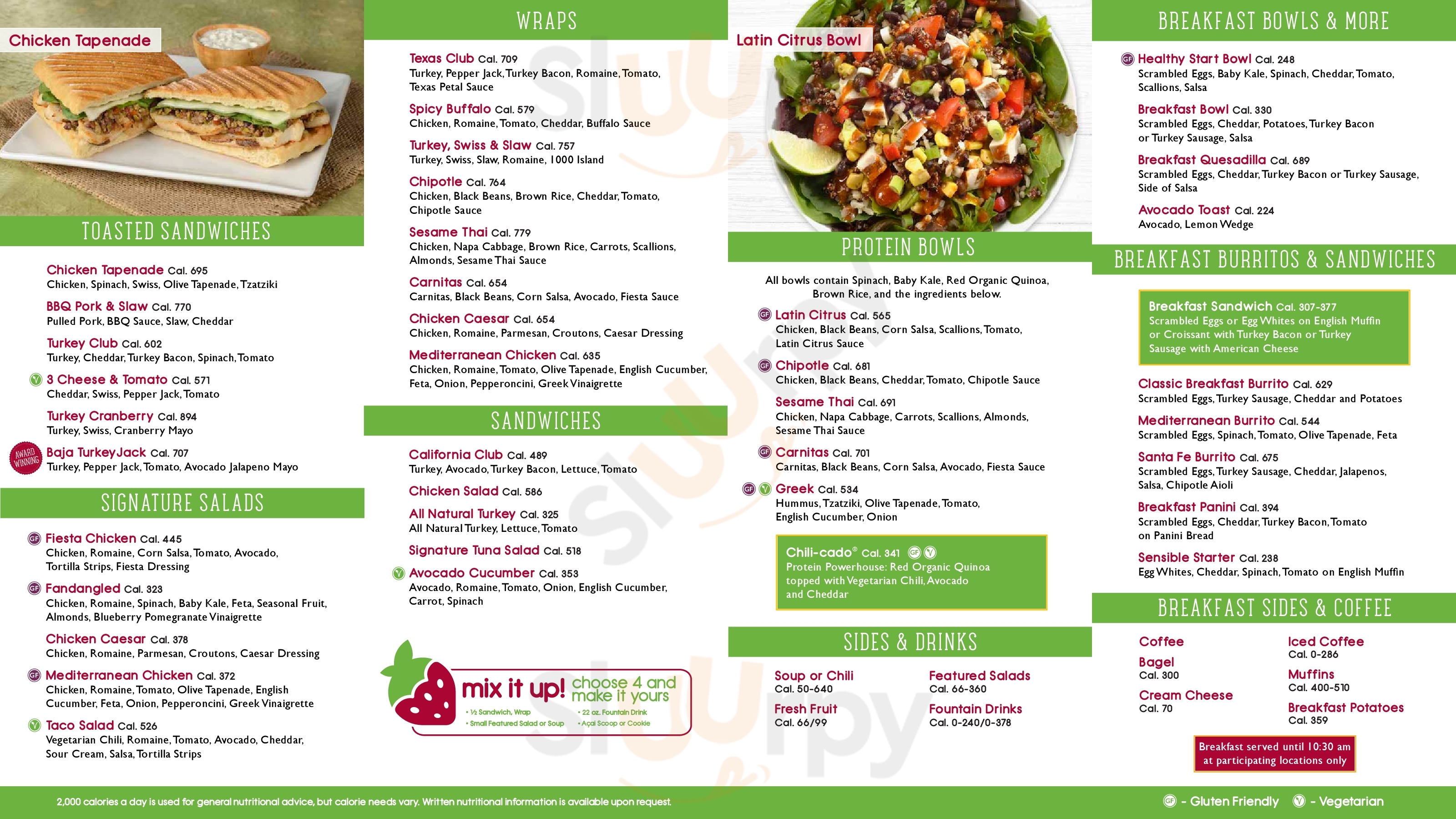 Main Menu - Nature's Table Cafe