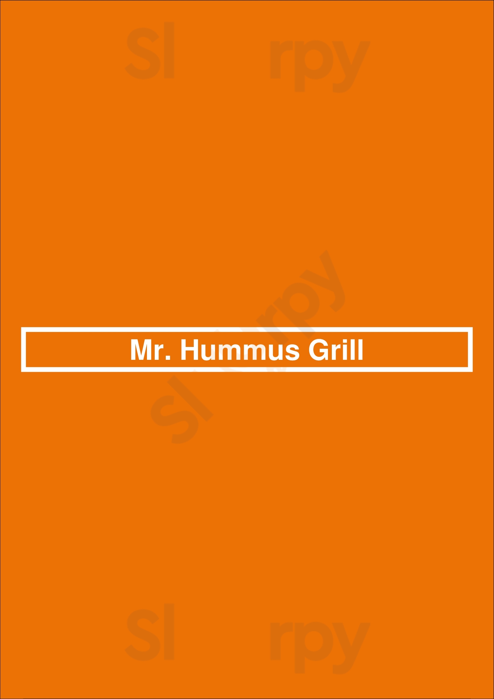 Mr. Hummus Grill Columbus Menu - 1