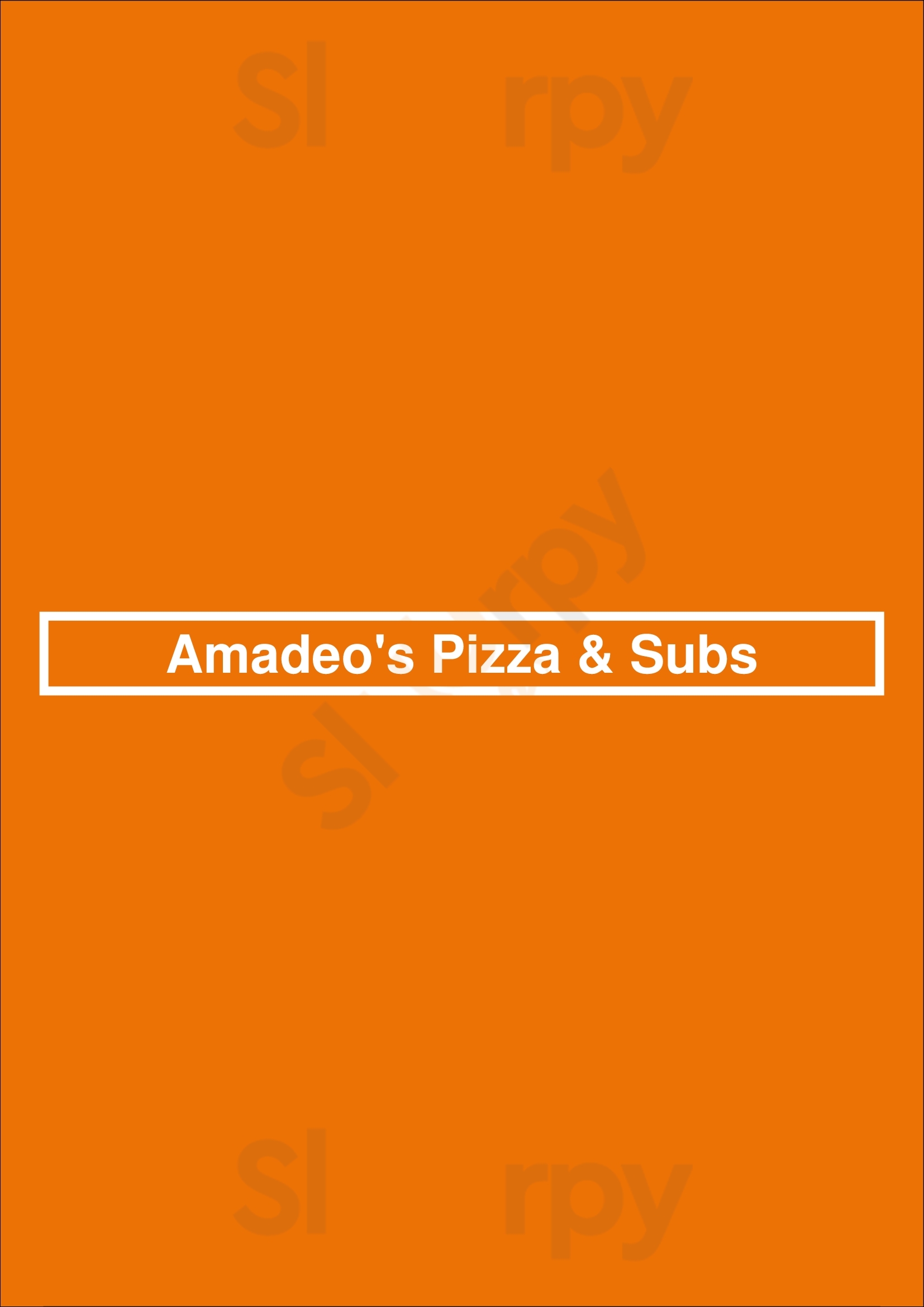 Main Menu - Amadeo's Pizza & Subs