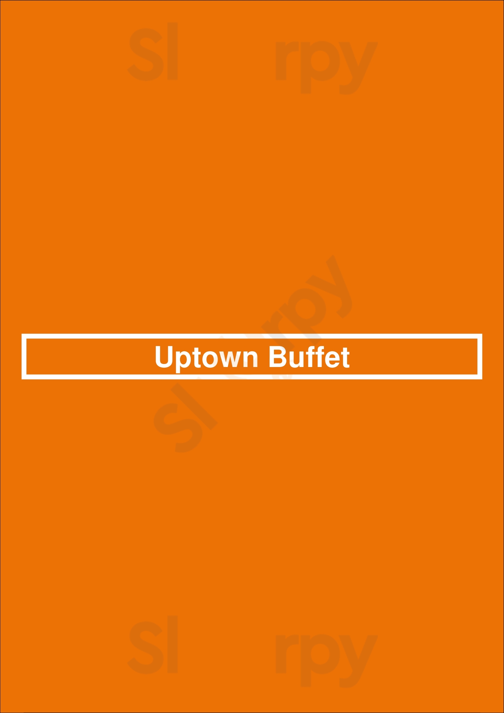 Main Menu - Uptown Buffet