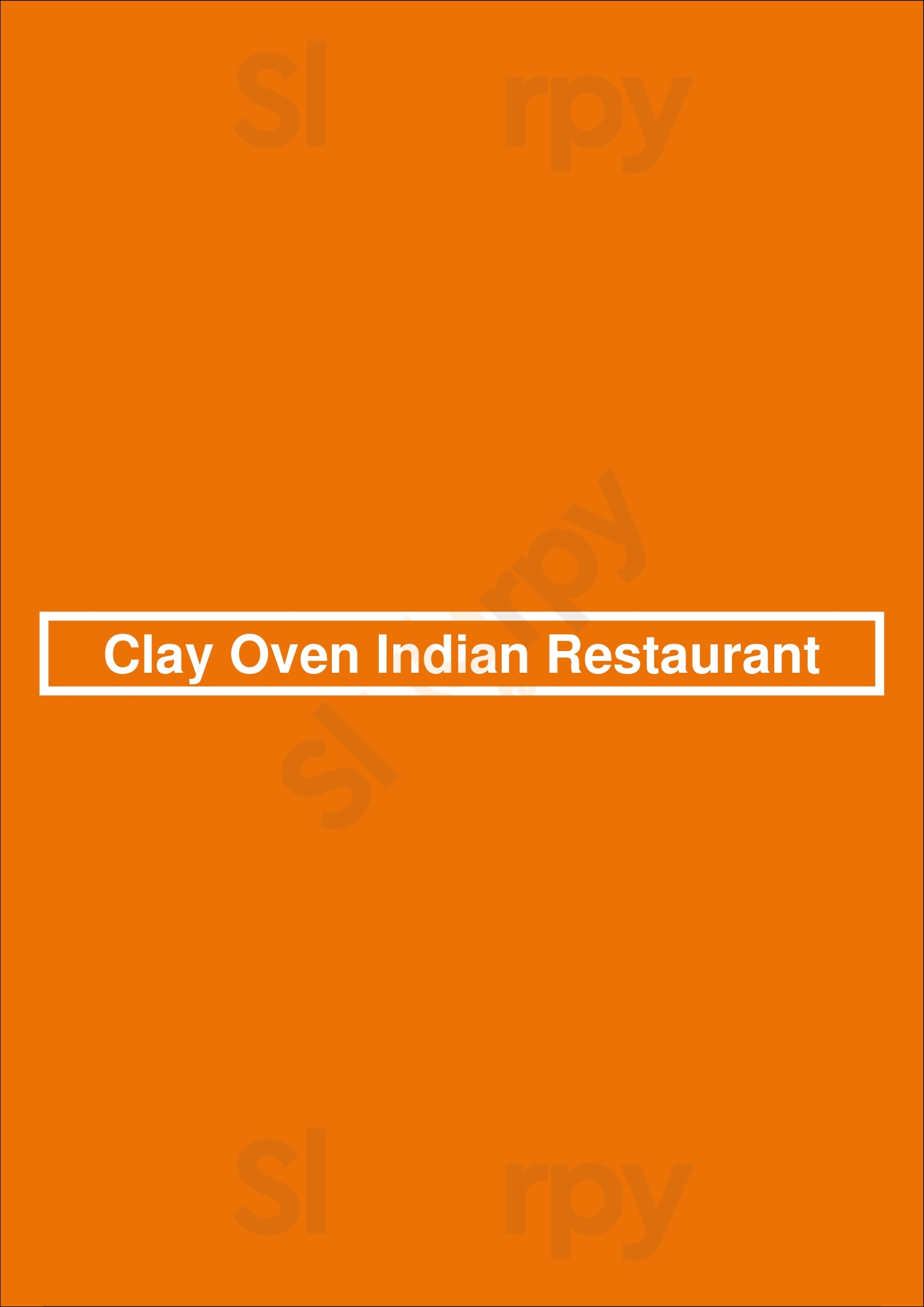 Main Menu - Clay Oven Indian Restaurant