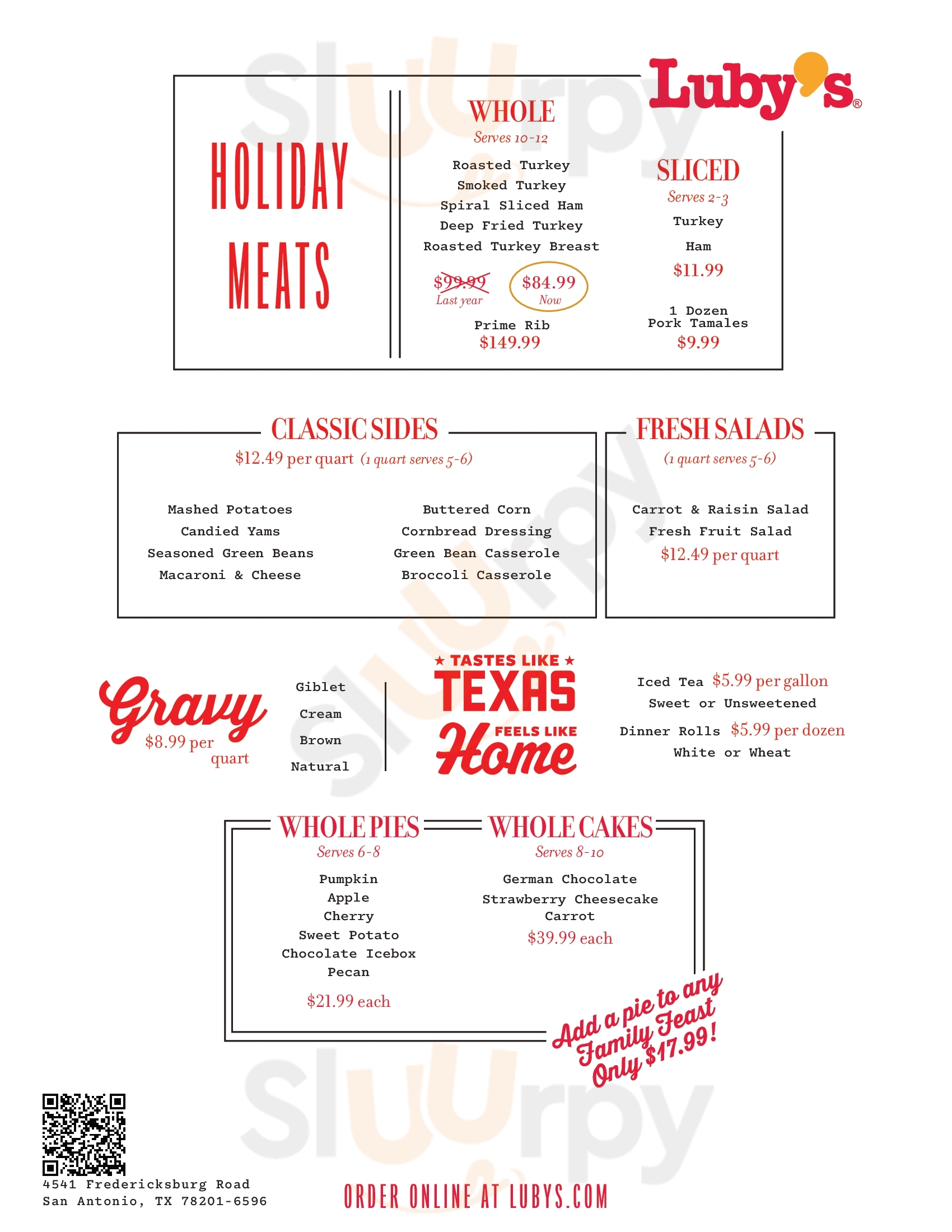 Main Menu - Luby's