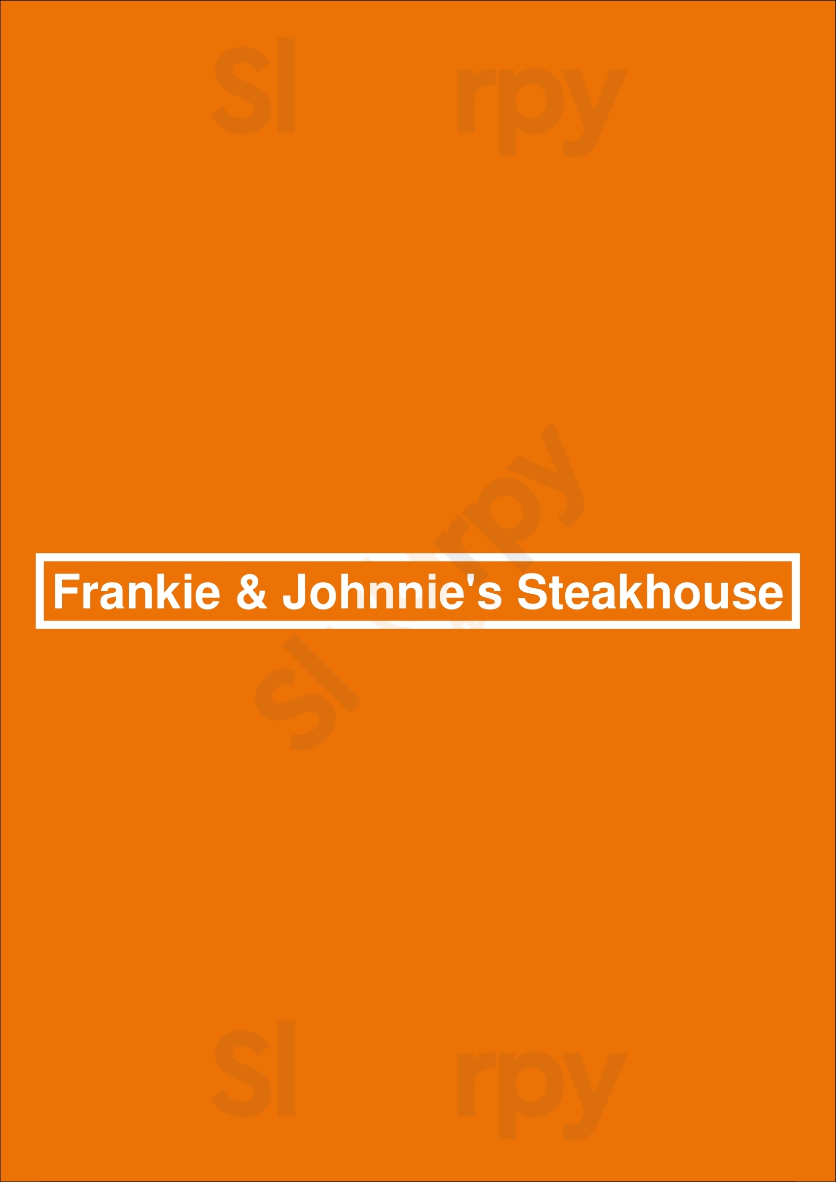 Frankie & Johnnie's Steakhouse New York City Menu - 1
