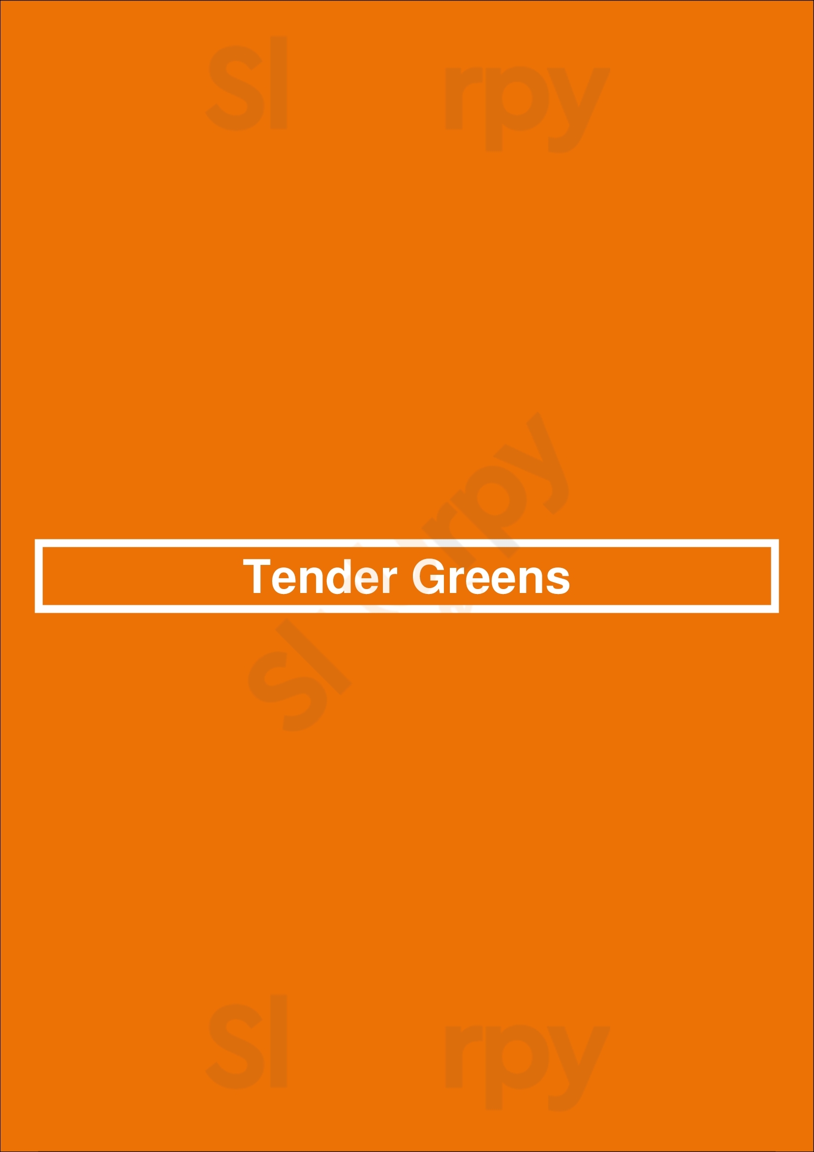 Tender Greens San Diego Menu - 1