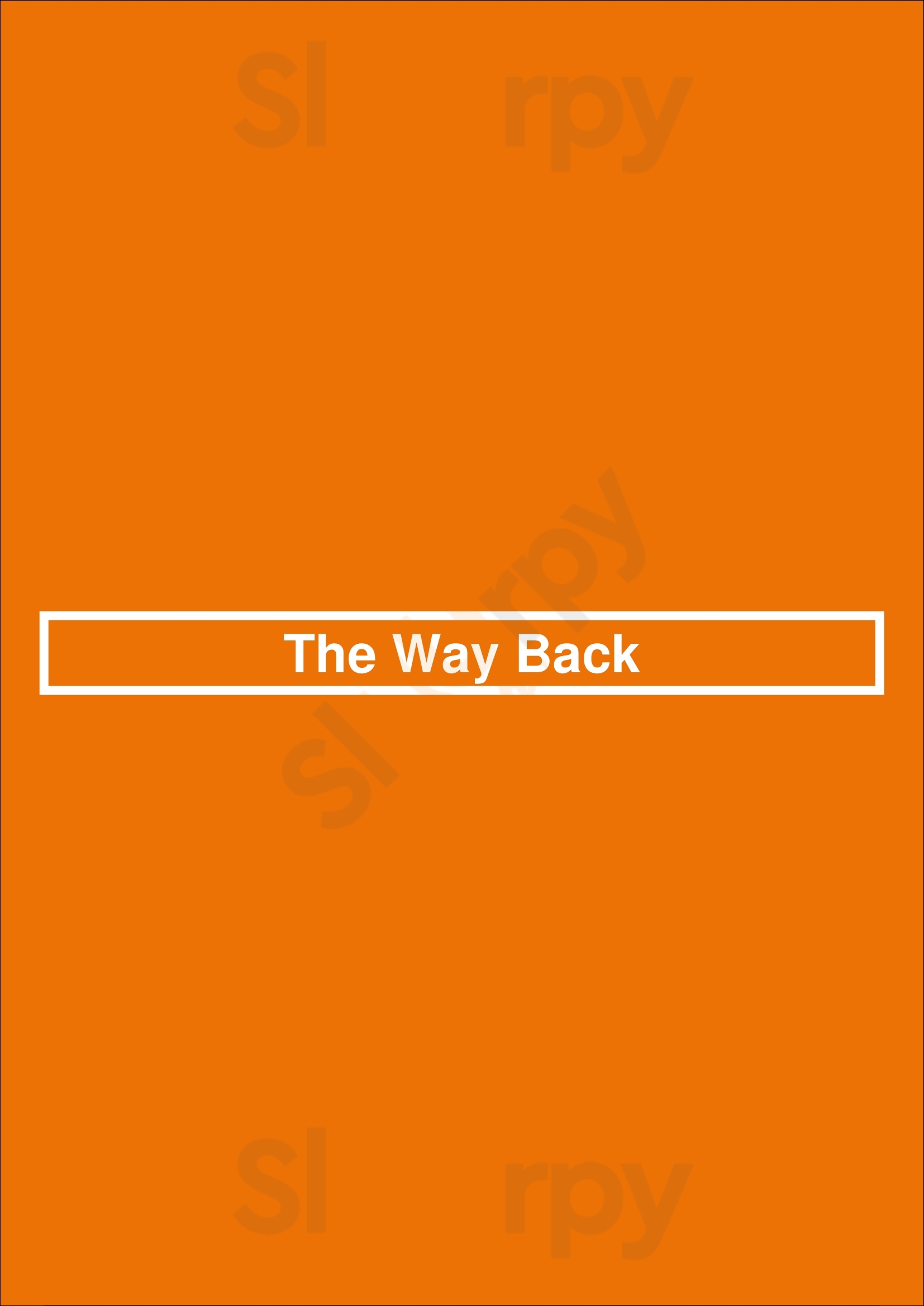The Way Back Denver Menu - 1