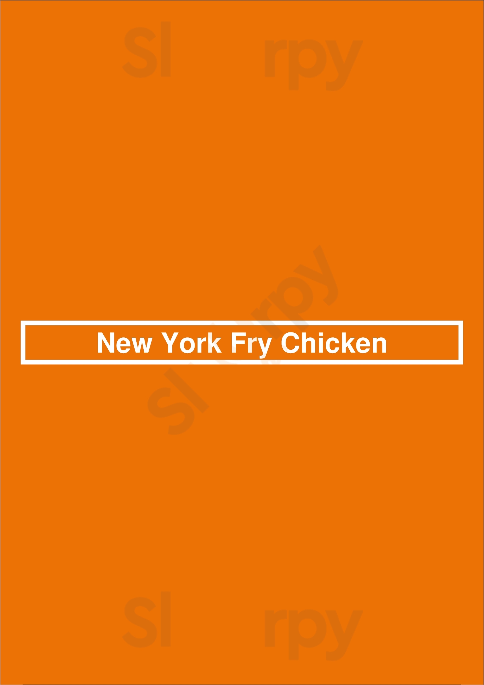 New York Fry Chicken Baltimore Menu - 1