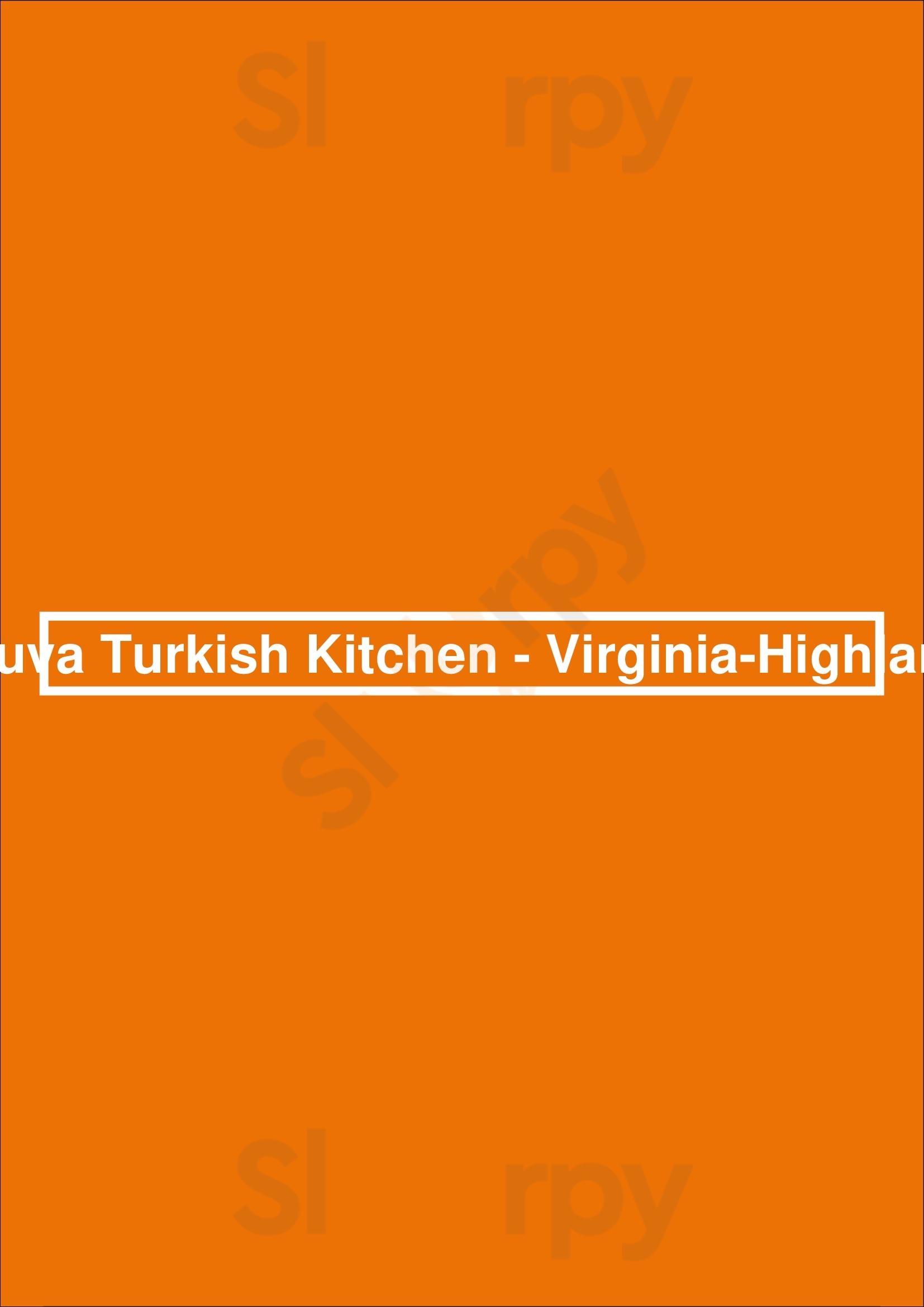 Truva Turkish Kitchen - Virginia-highland Atlanta Menu - 1