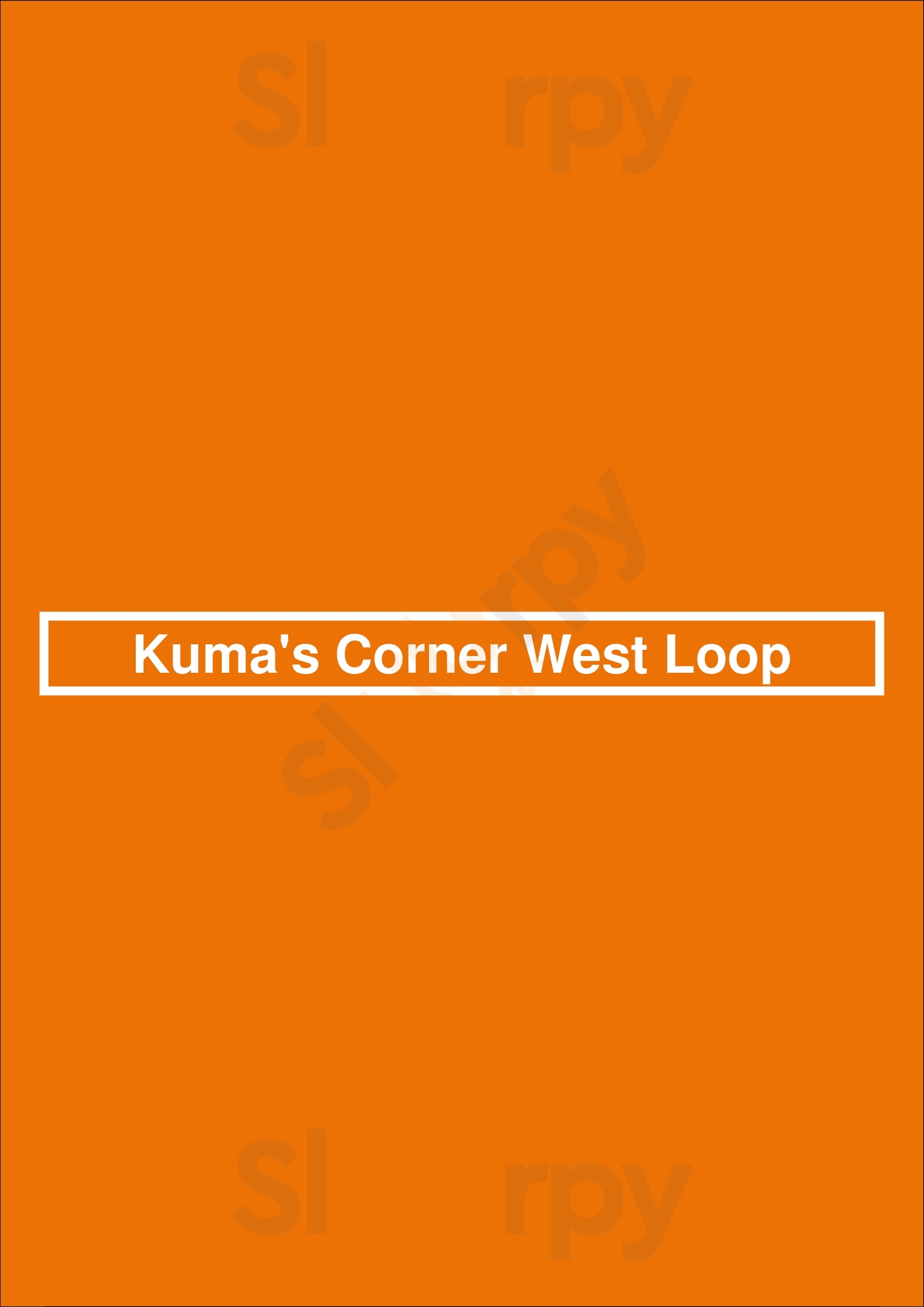 Kuma's Corner West Loop Chicago Menu - 1