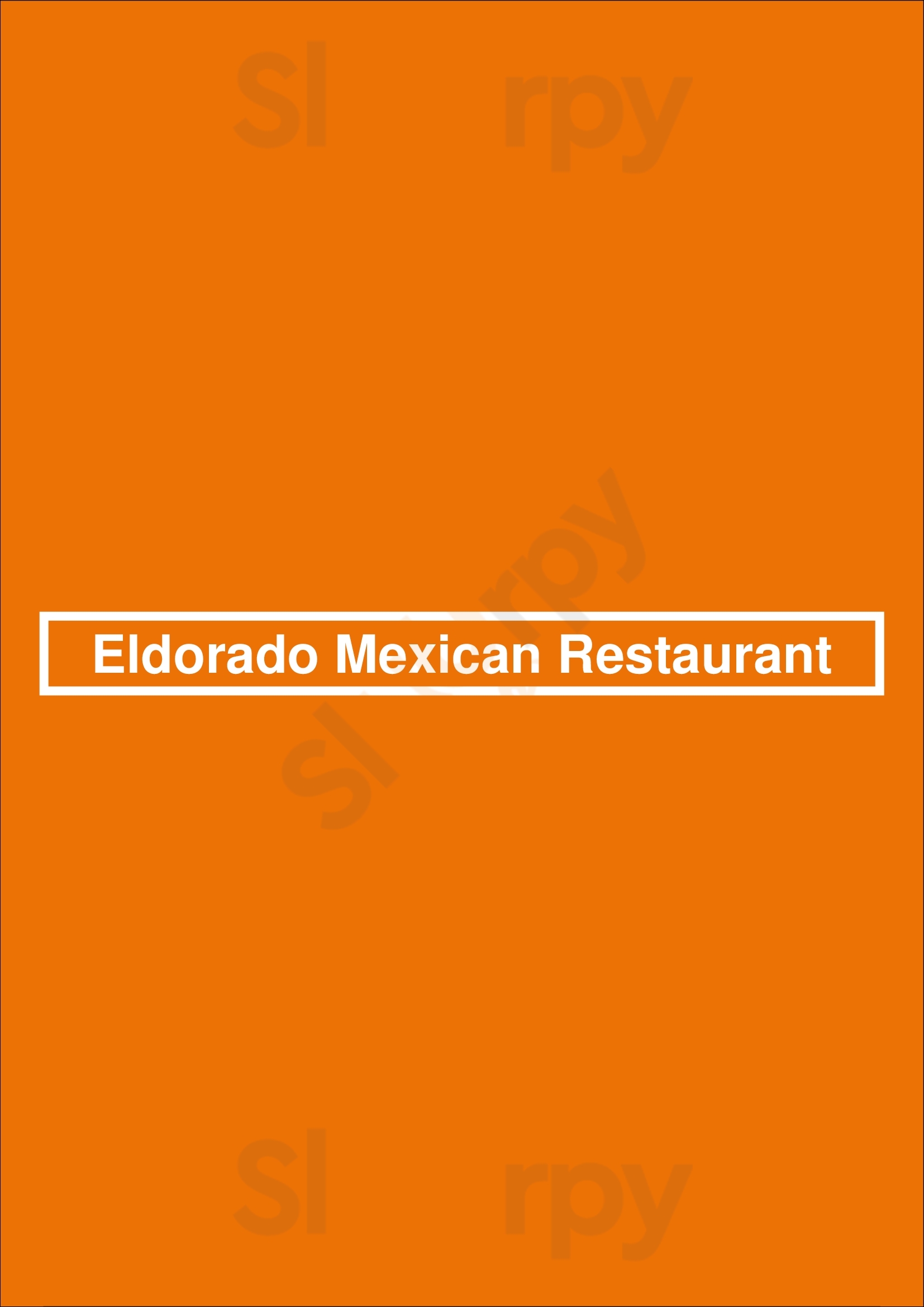 Eldorado Mexican Restaurant Raleigh Menu - 1