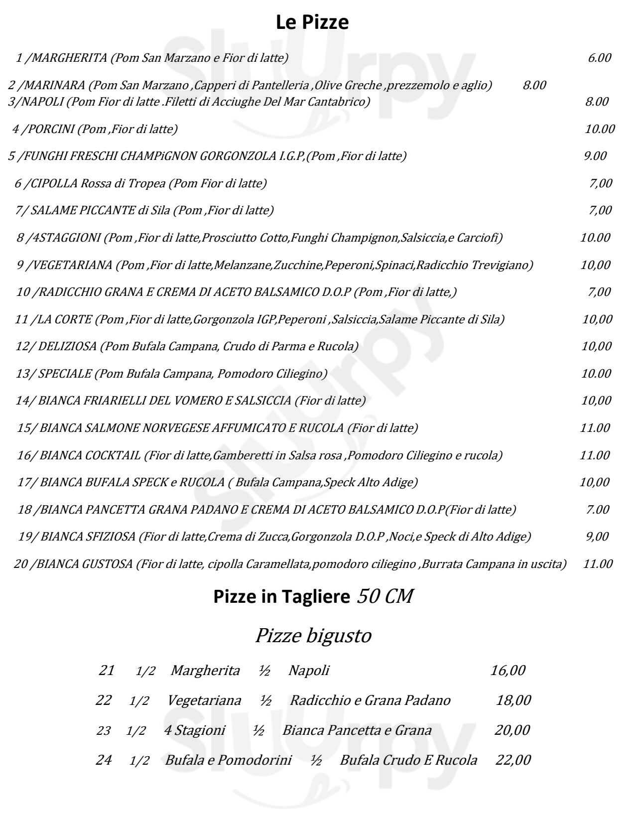 Carpaccio Ristorante & Pizzeria Modena Menu - 1