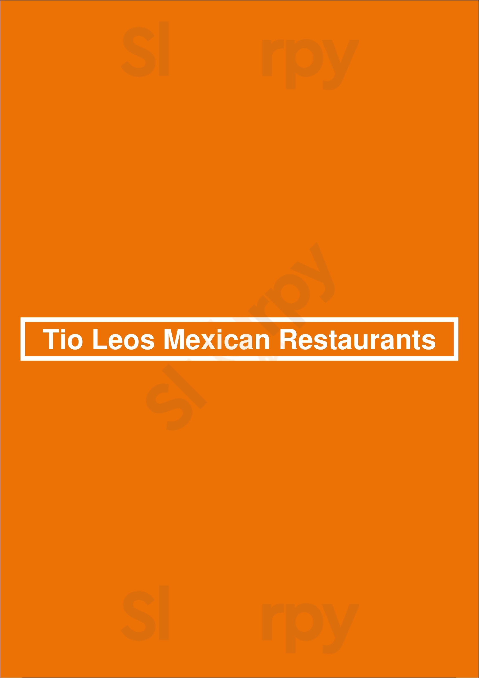 Main Menu - Tio Leos Mexican Restaurants