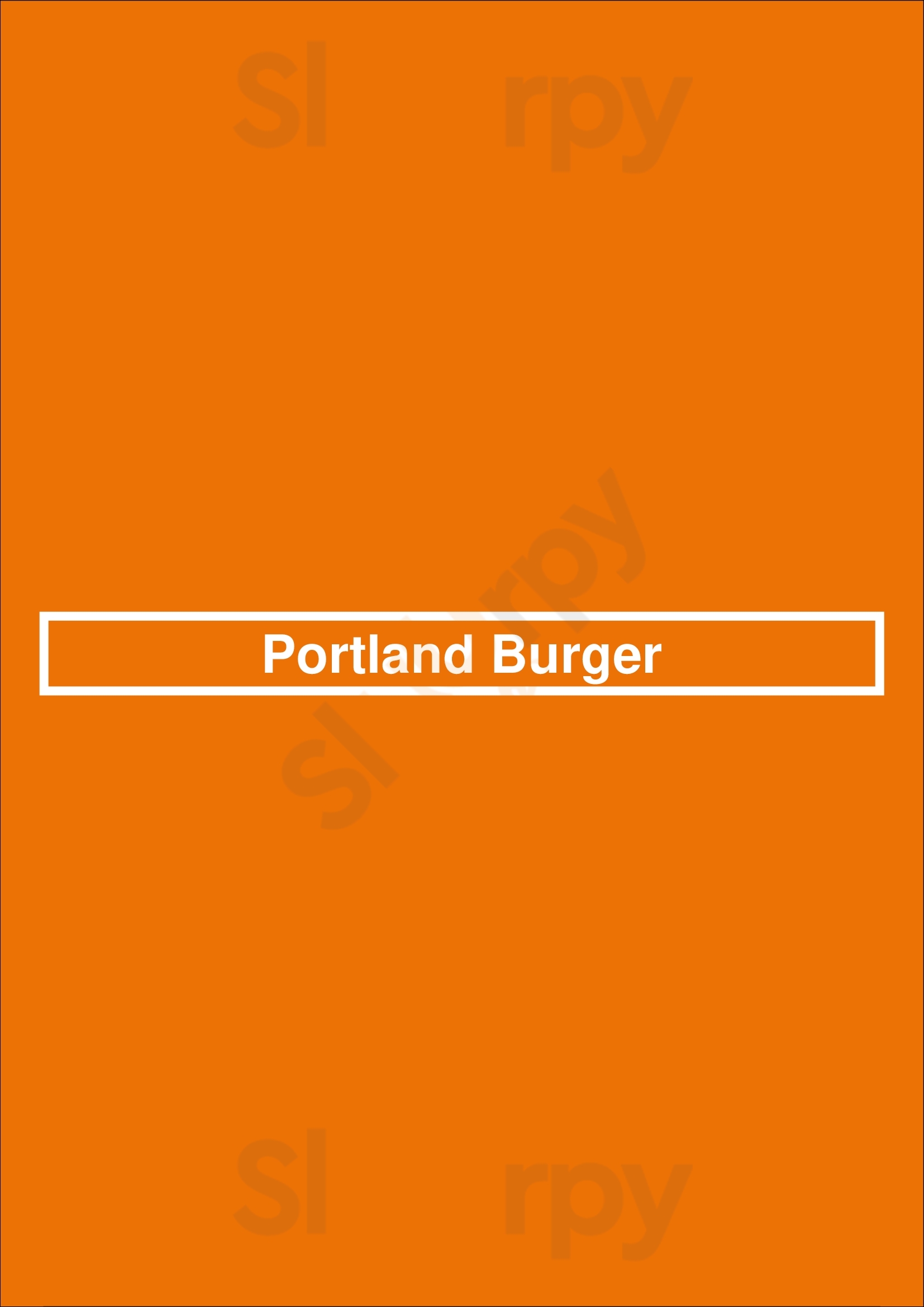 Main Menu - Portland Burger