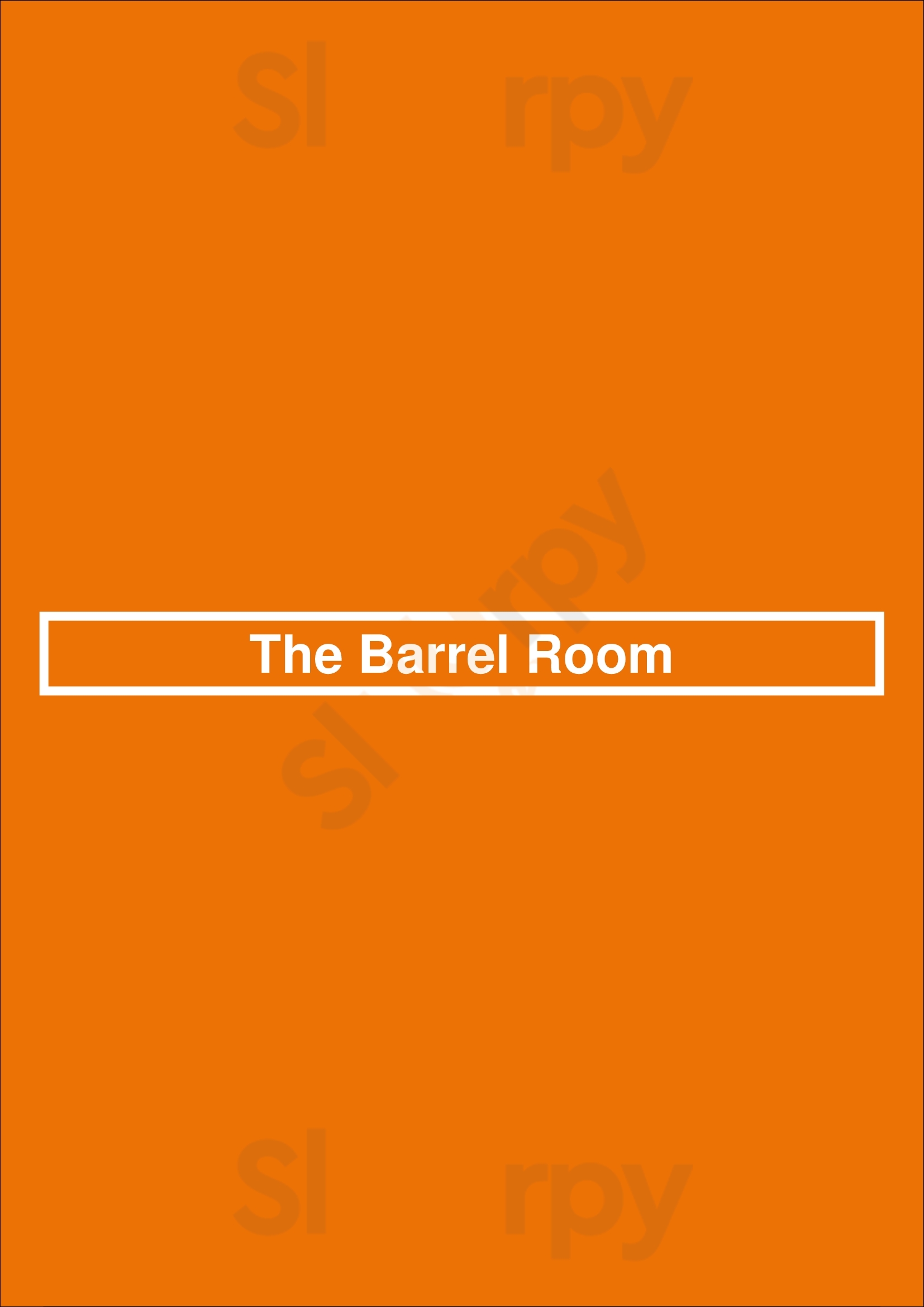 The Barrel Room San Francisco Menu - 1