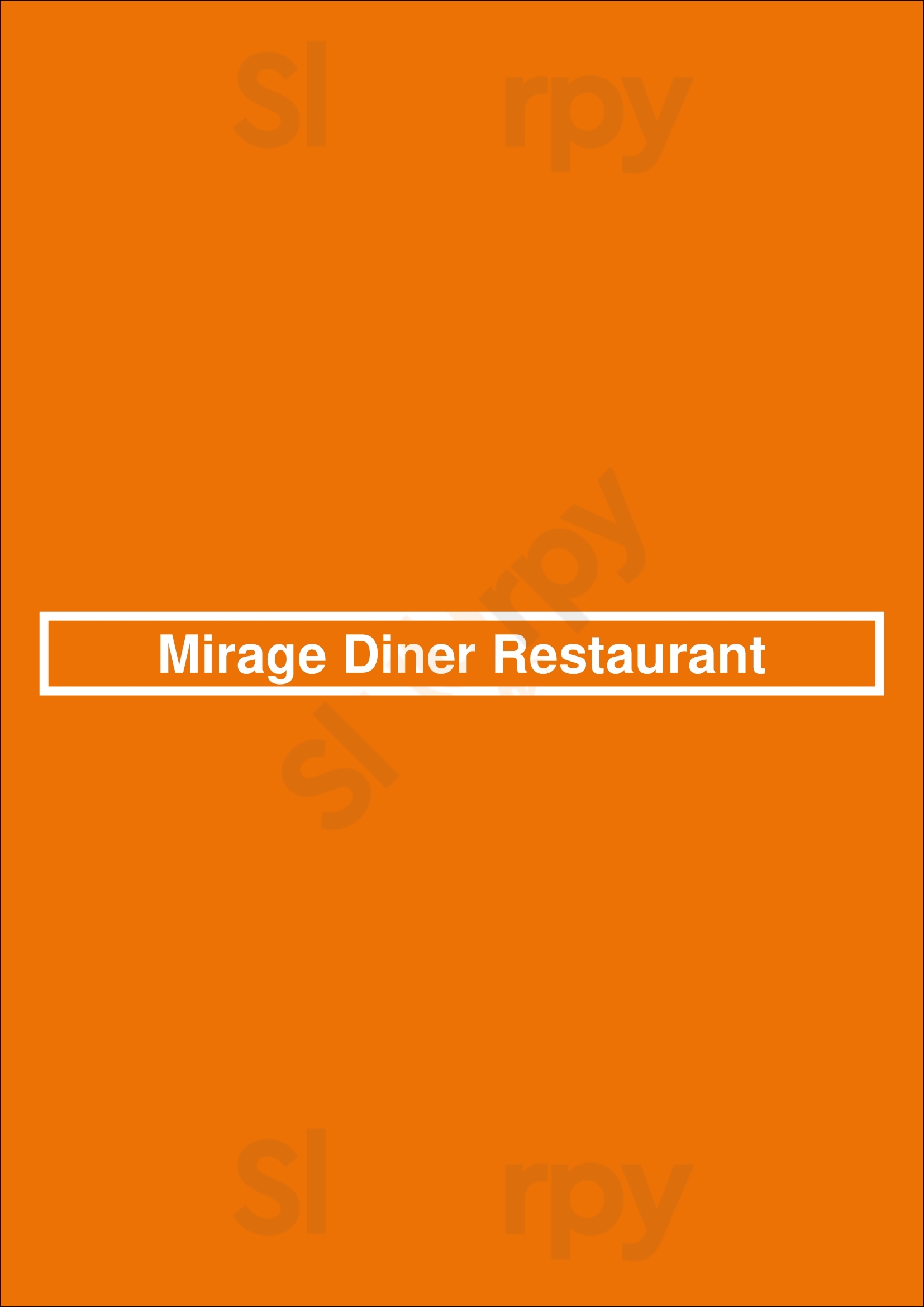 Mirage Diner Restaurant Brooklyn Menu - 1