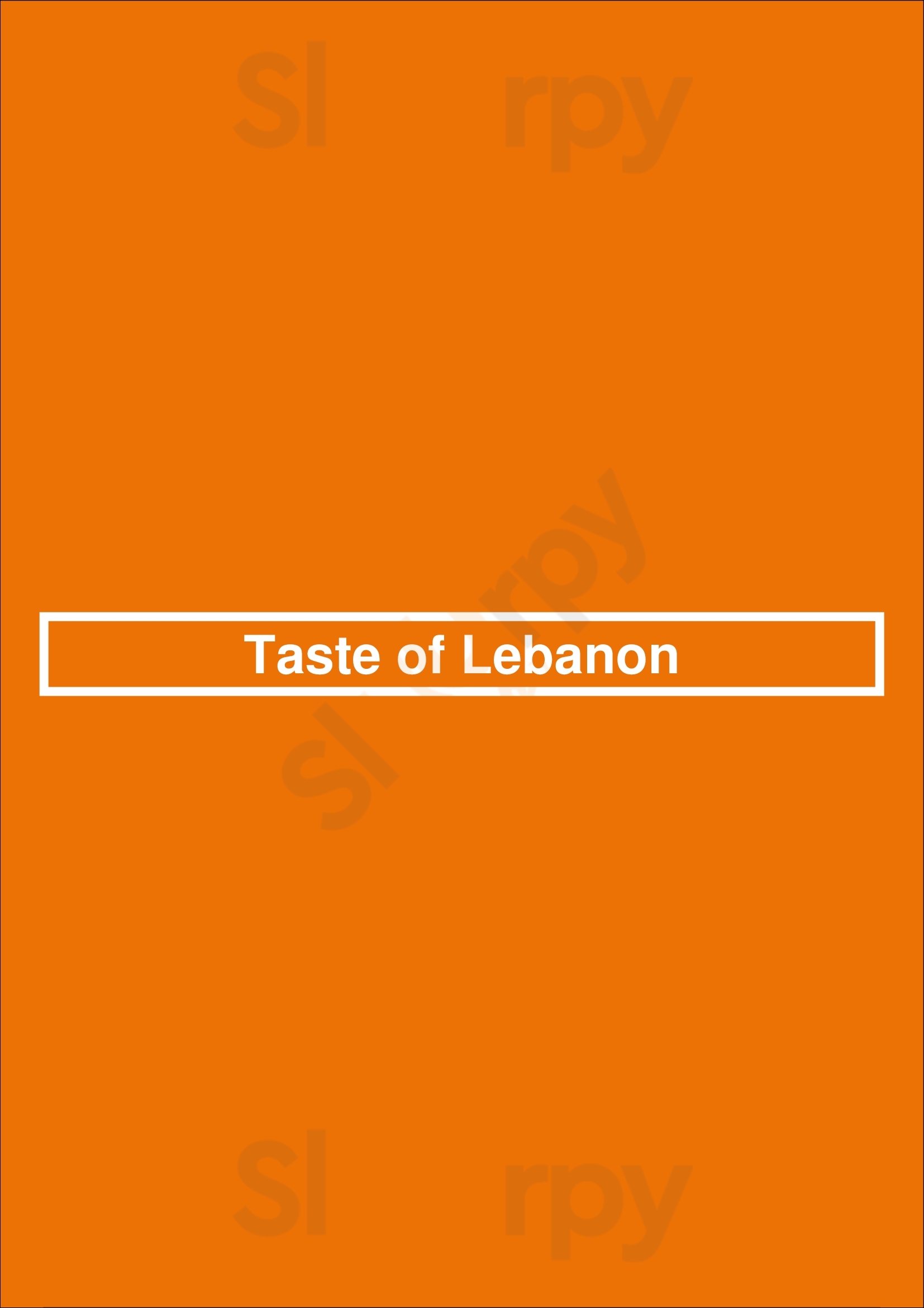 Taste Of Lebanon Saint Louis Menu - 1