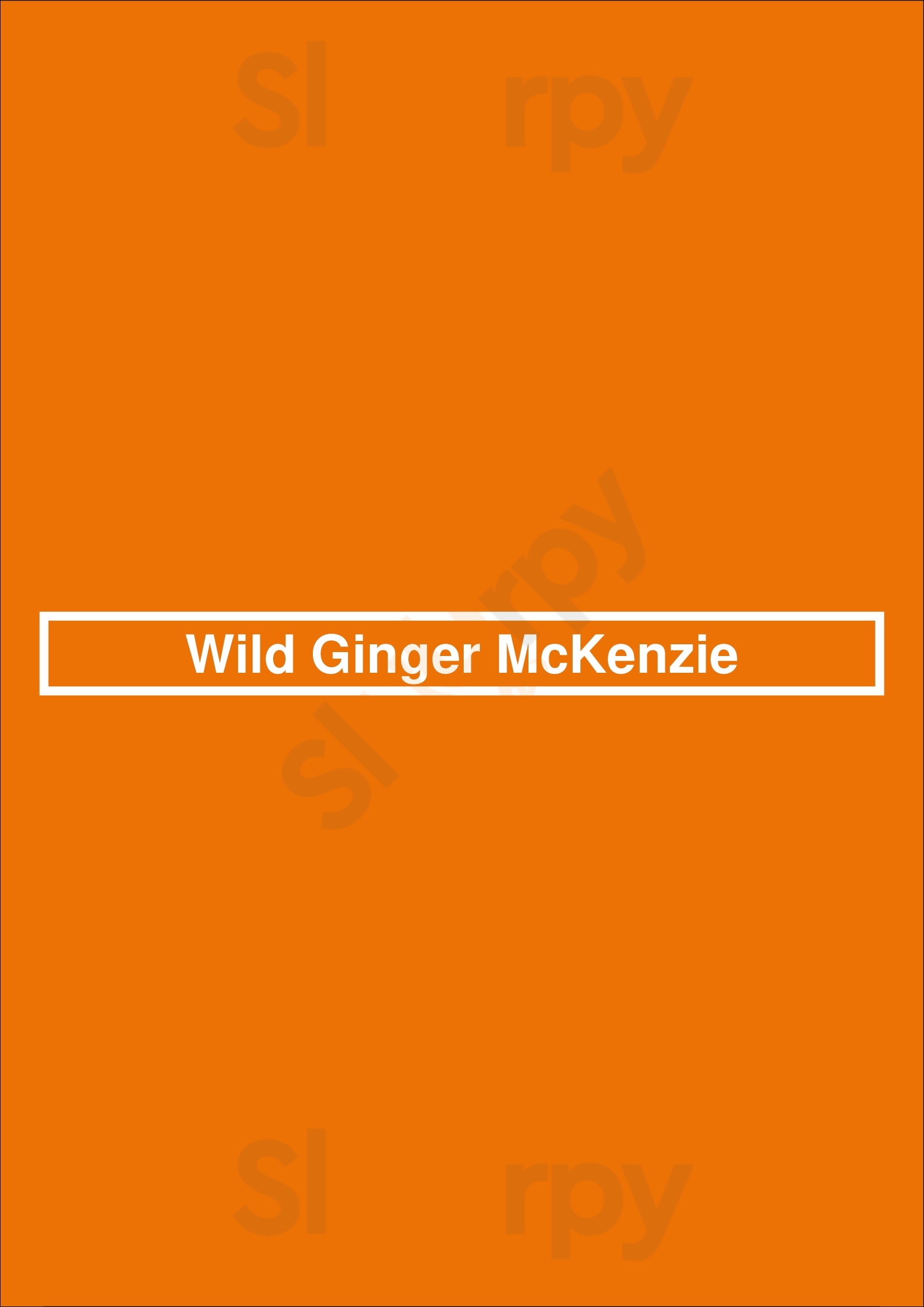Wild Ginger Mckenzie Seattle Menu - 1