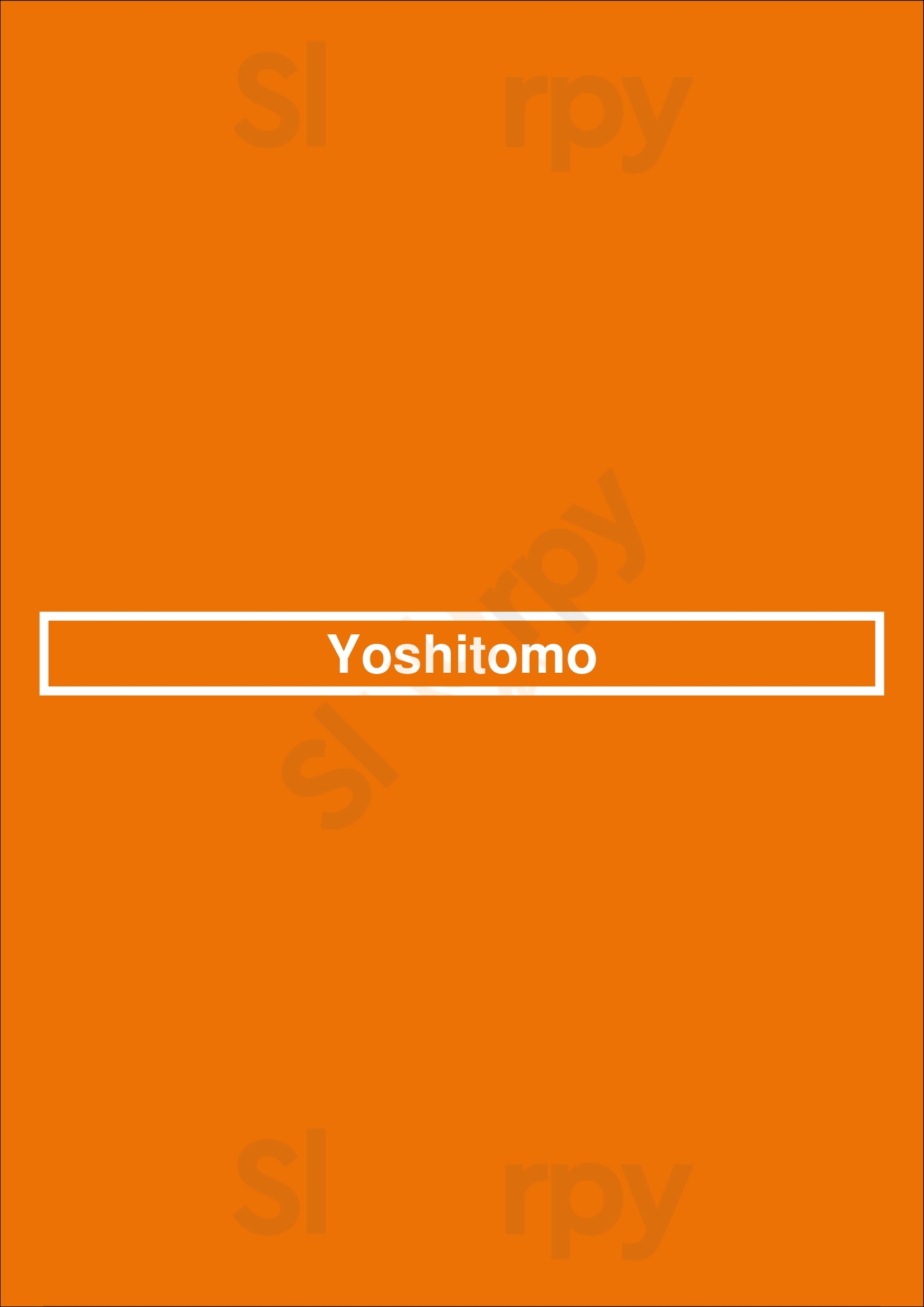 Yoshitomo Omaha Menu - 1