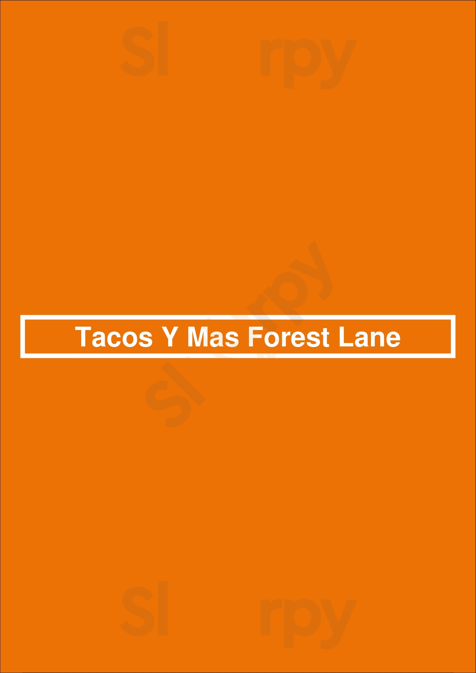 Tacos Y Mas Forest Lane Dallas Menu - 1