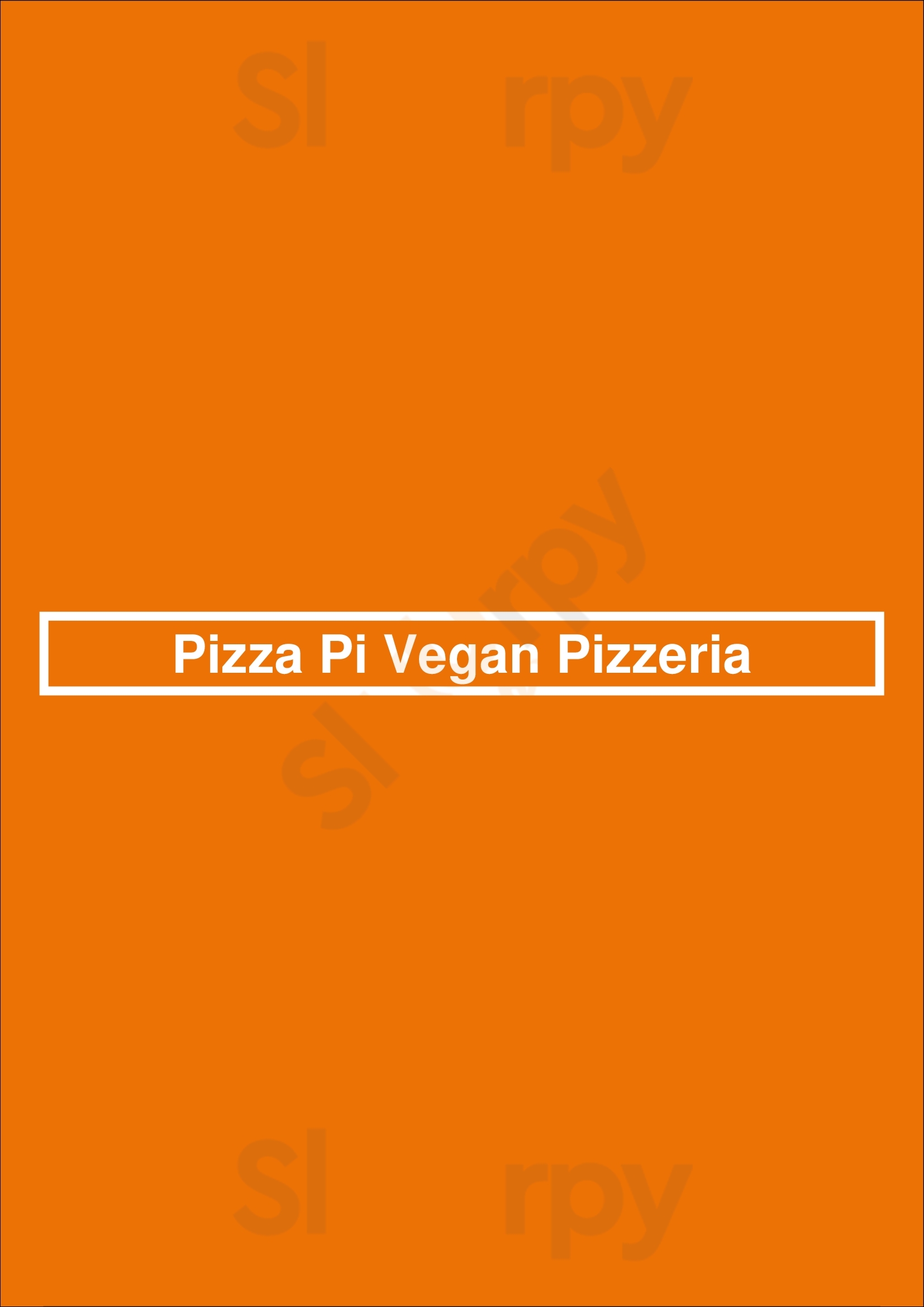 Pizza Pi Vegan Pizzeria Seattle Menu - 1