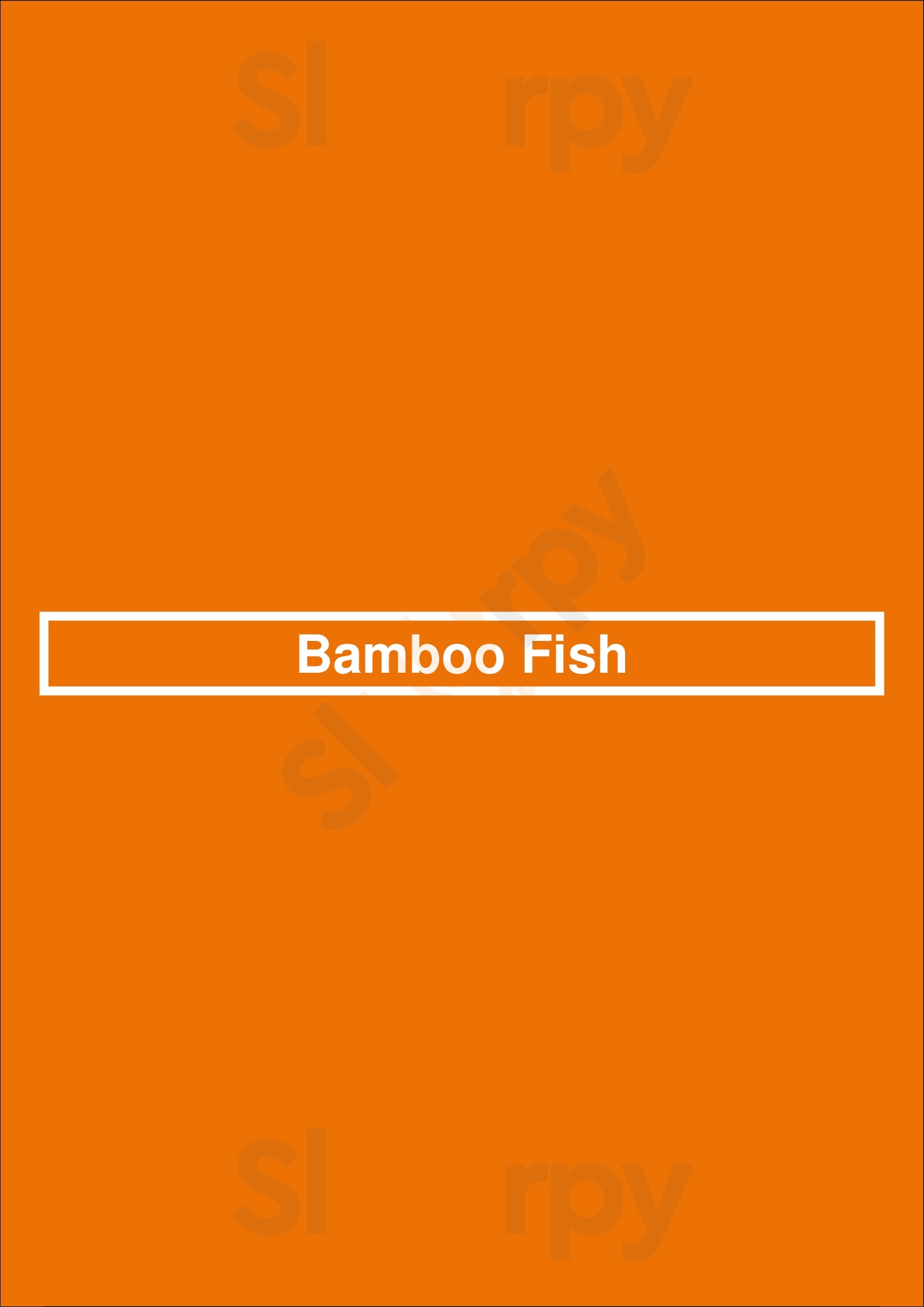 Bamboo Fish San Jose Menu - 1