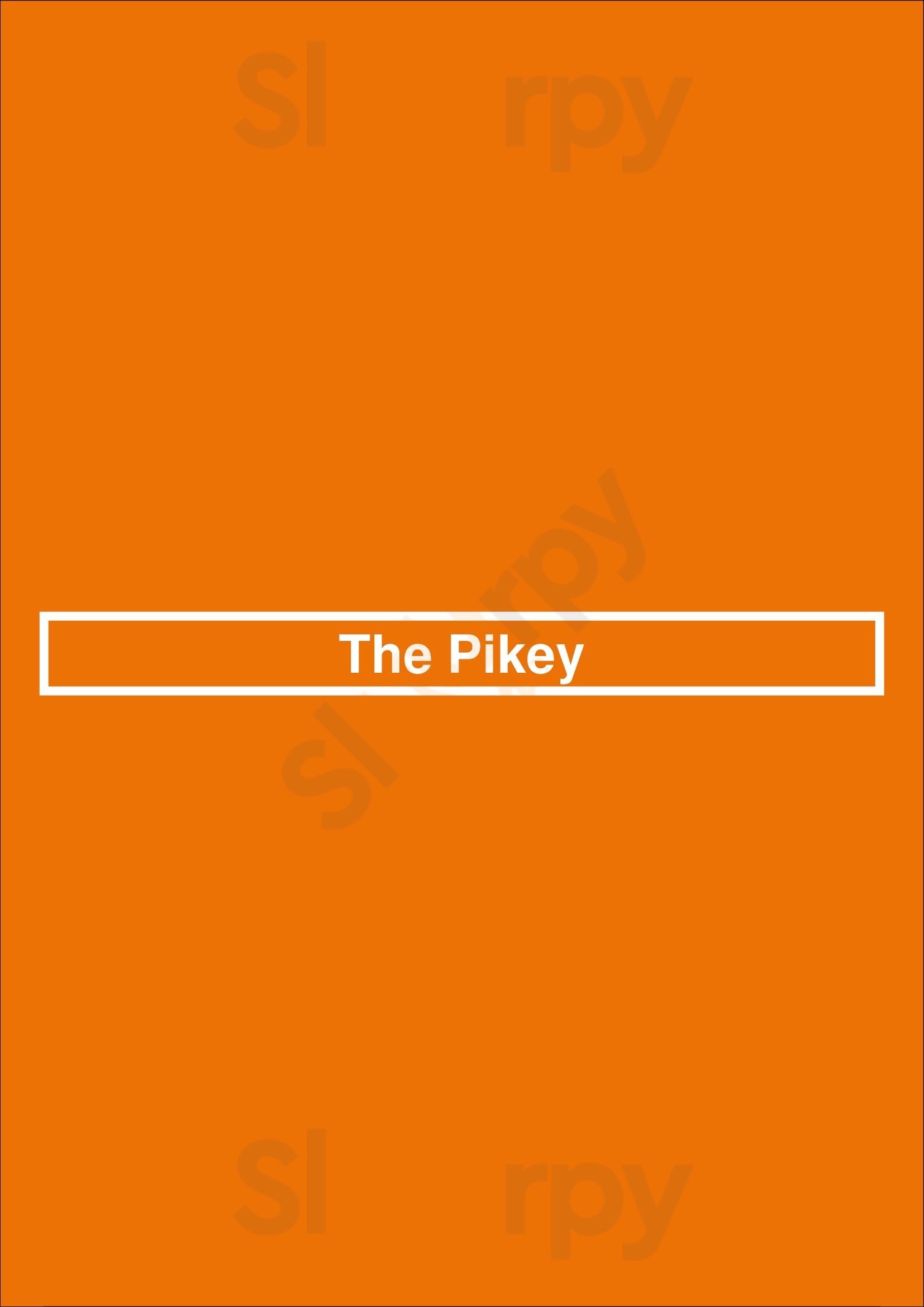 The Pikey Los Angeles Menu - 1