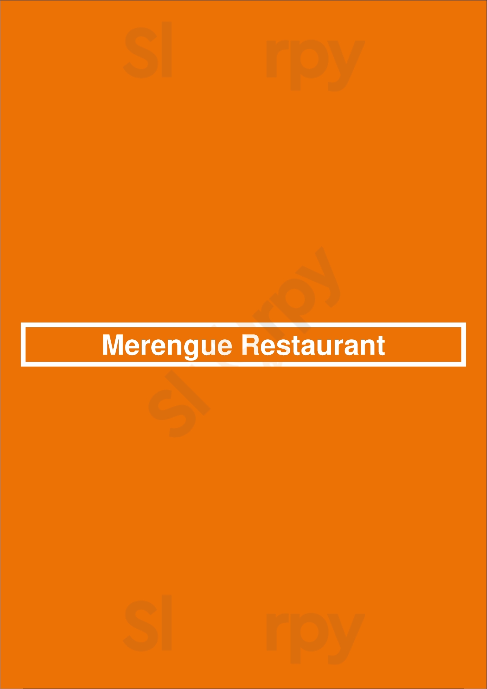 Merengue Restaurant Boston Menu - 1