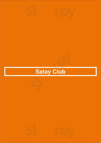 Satay Club menu
