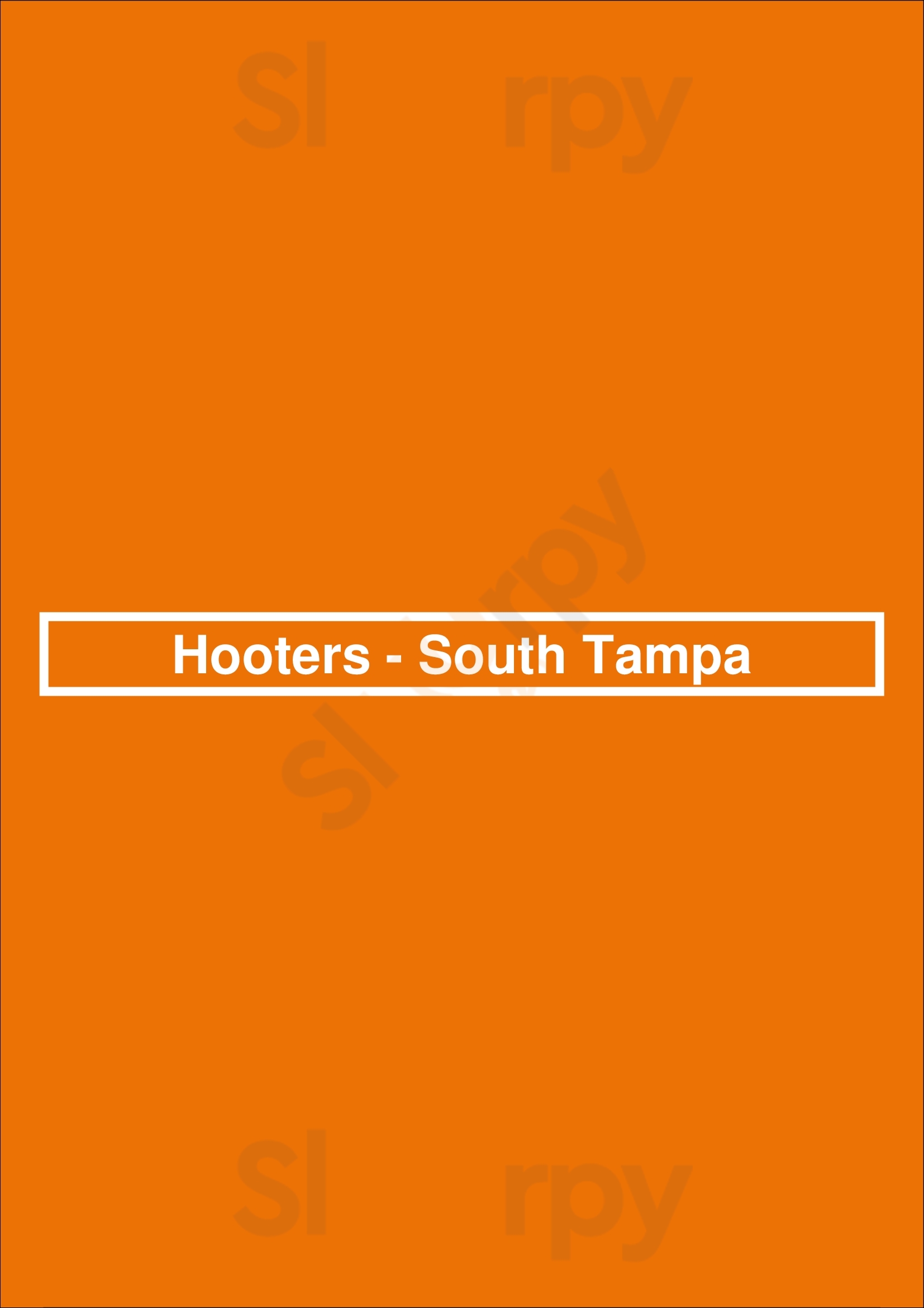 Hooters - South Tampa Tampa Menu - 1