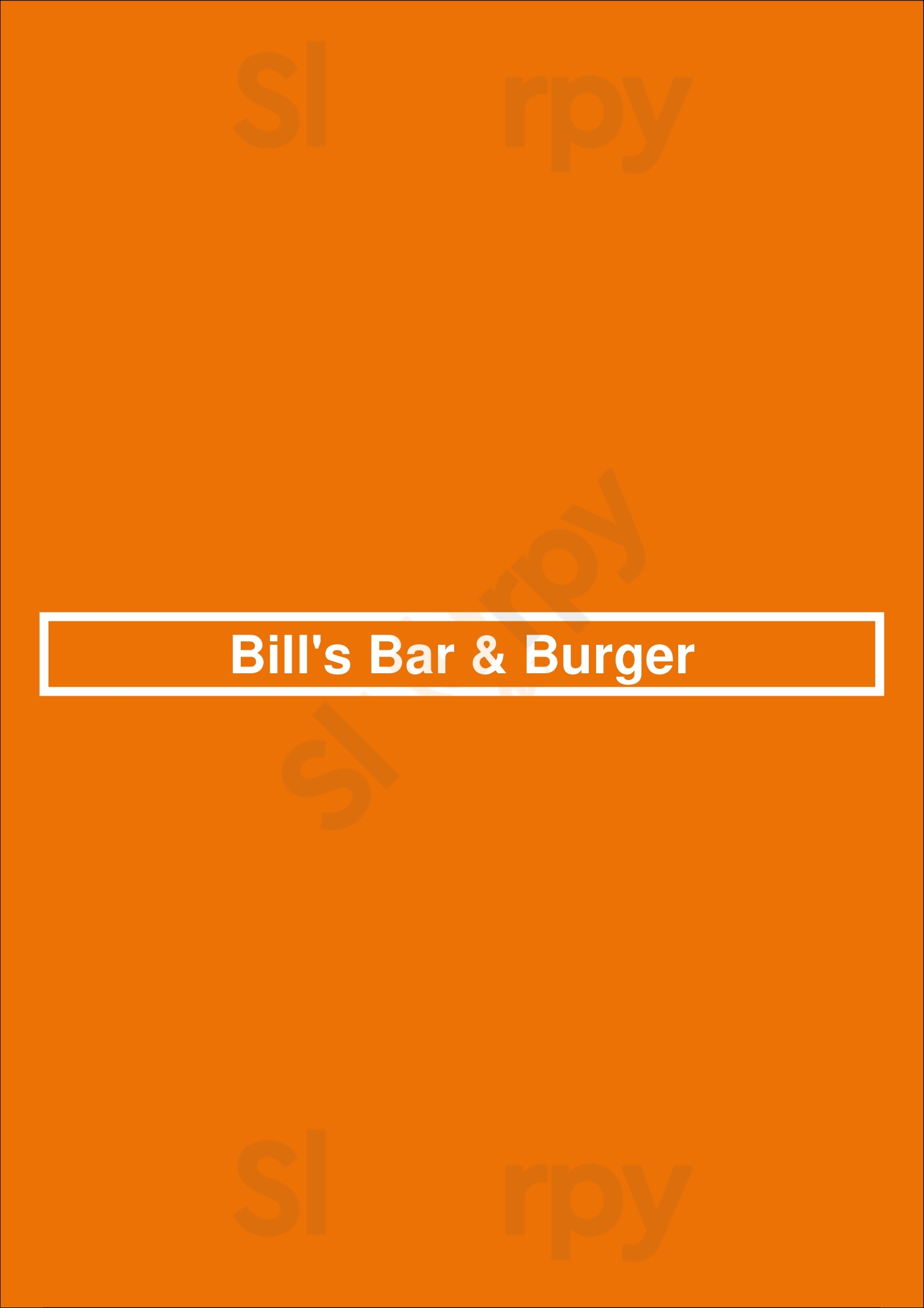 Bill's Bar & Burger New York City Menu - 1