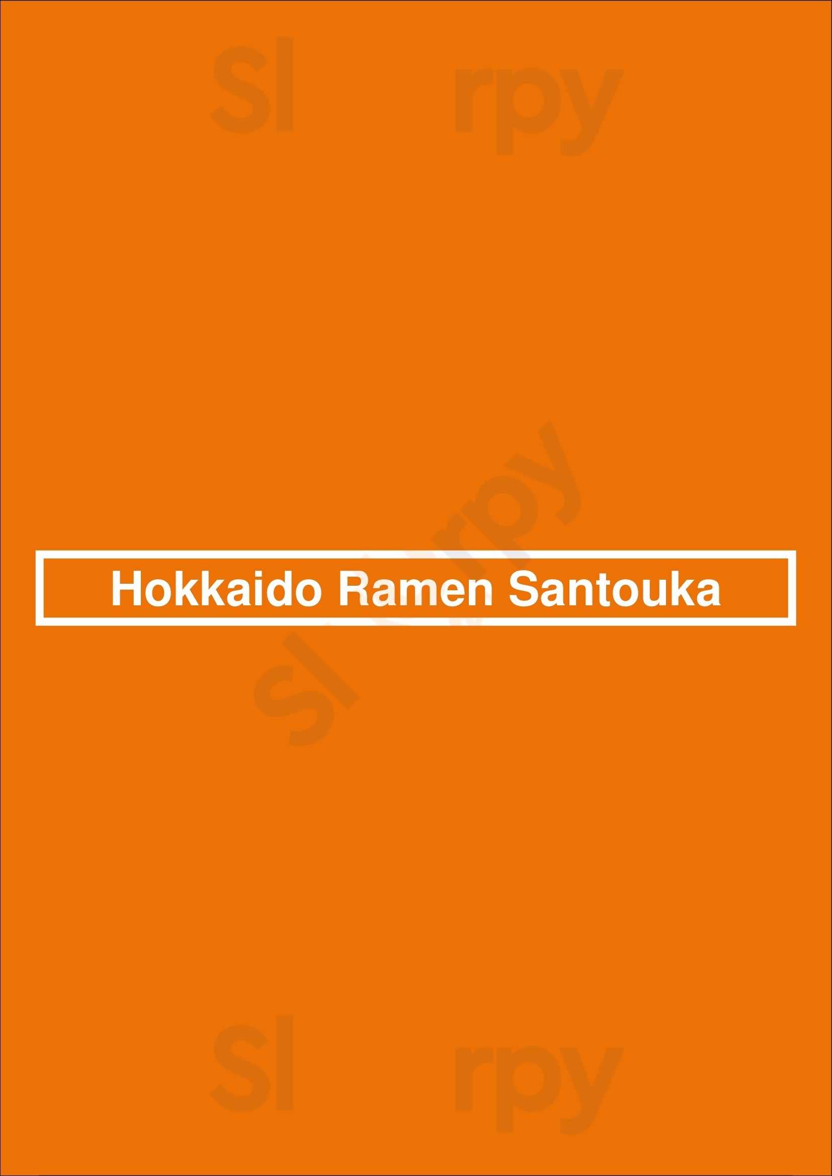 Hokkaido Ramen Santouka Seattle Menu - 1