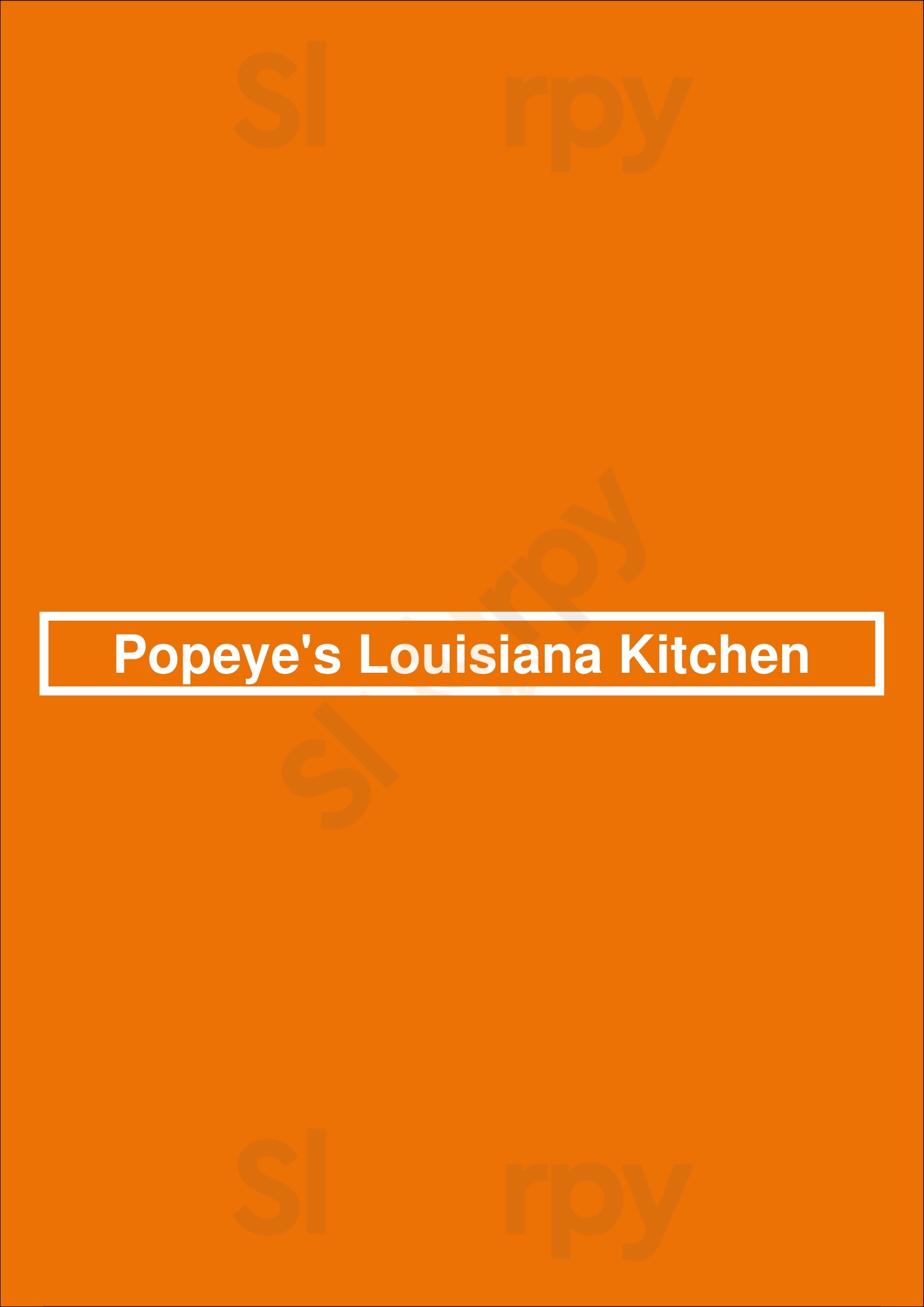 Popeyes Louisiana Kitchen Fort Worth Menu - 1