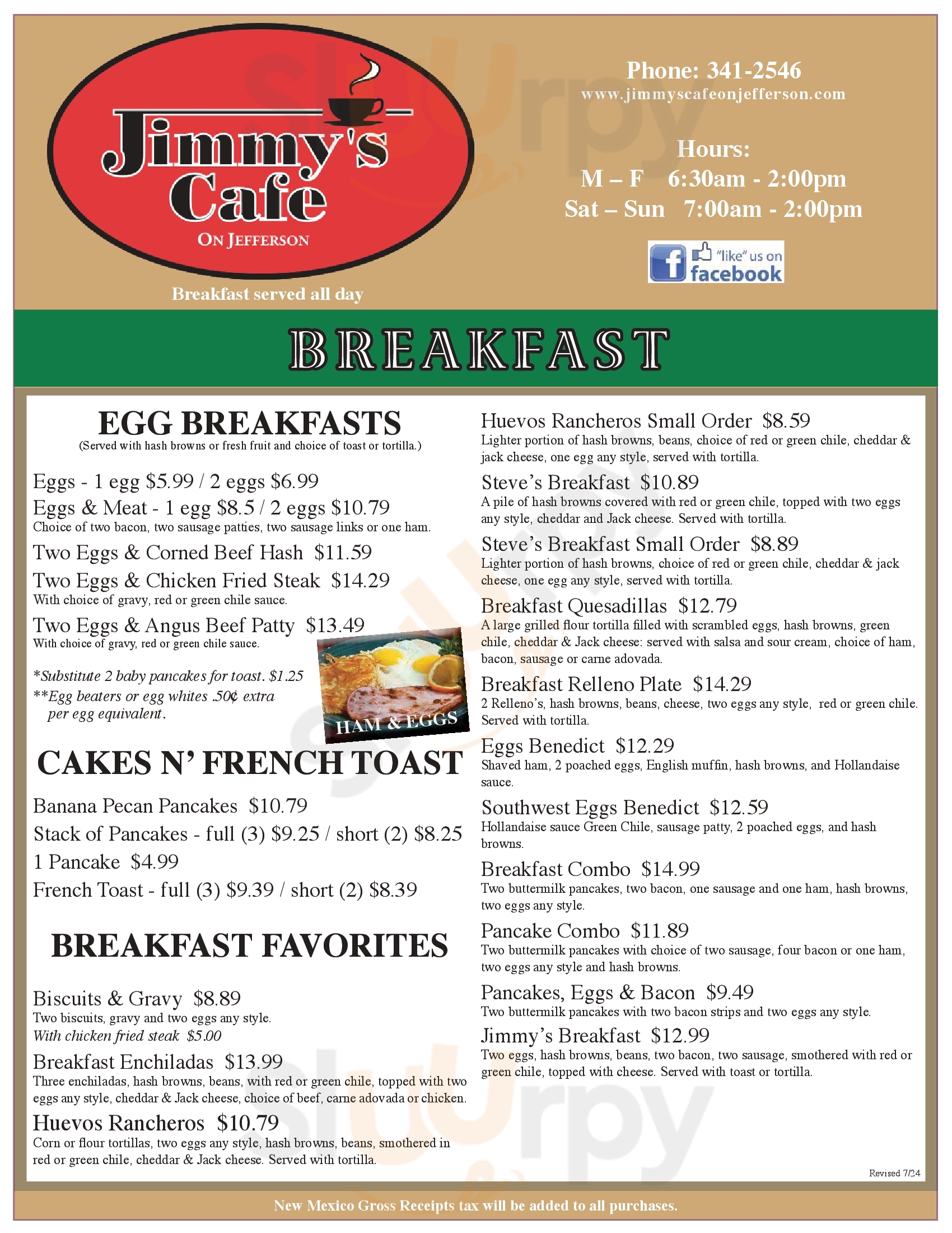 Main Menu - Michal's Cafe