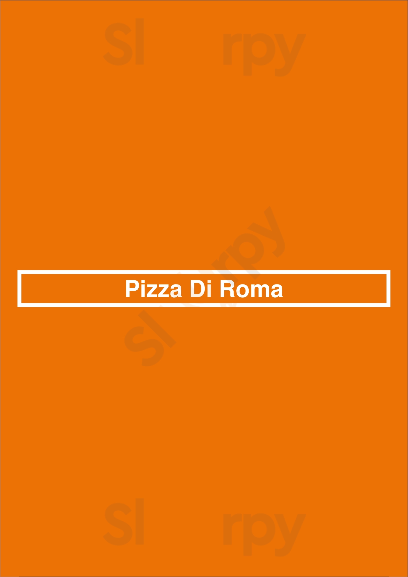 Main Menu - Pizza Di Roma