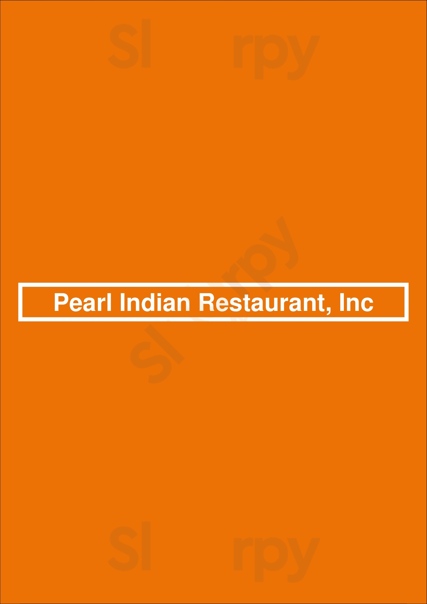 Pearl Indian Restaurant, Inc Brooklyn Menu - 1