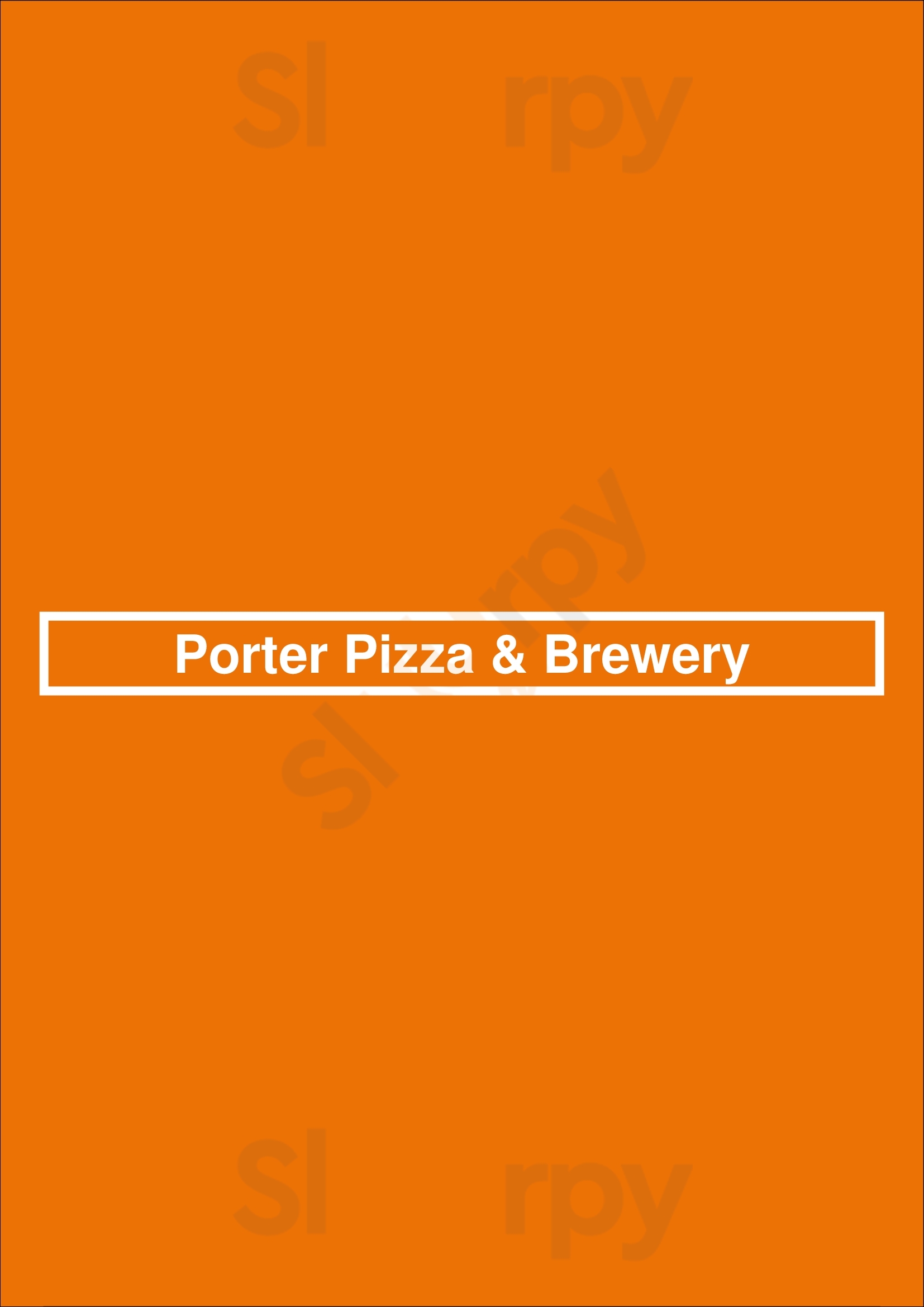 Porter Brewery Pizza Atlanta Menu - 1