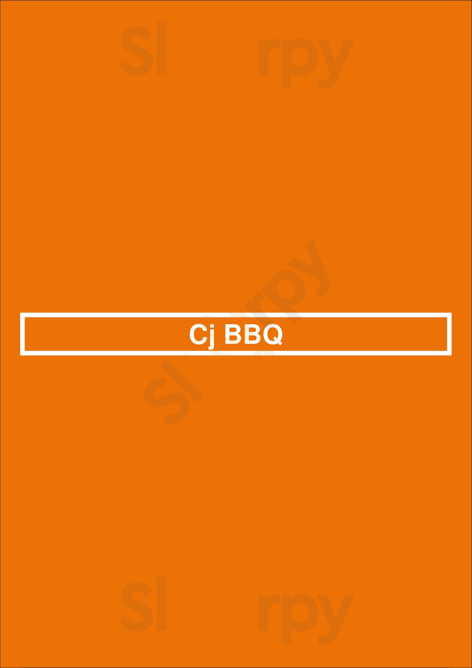 Main Menu - Cj Bbq