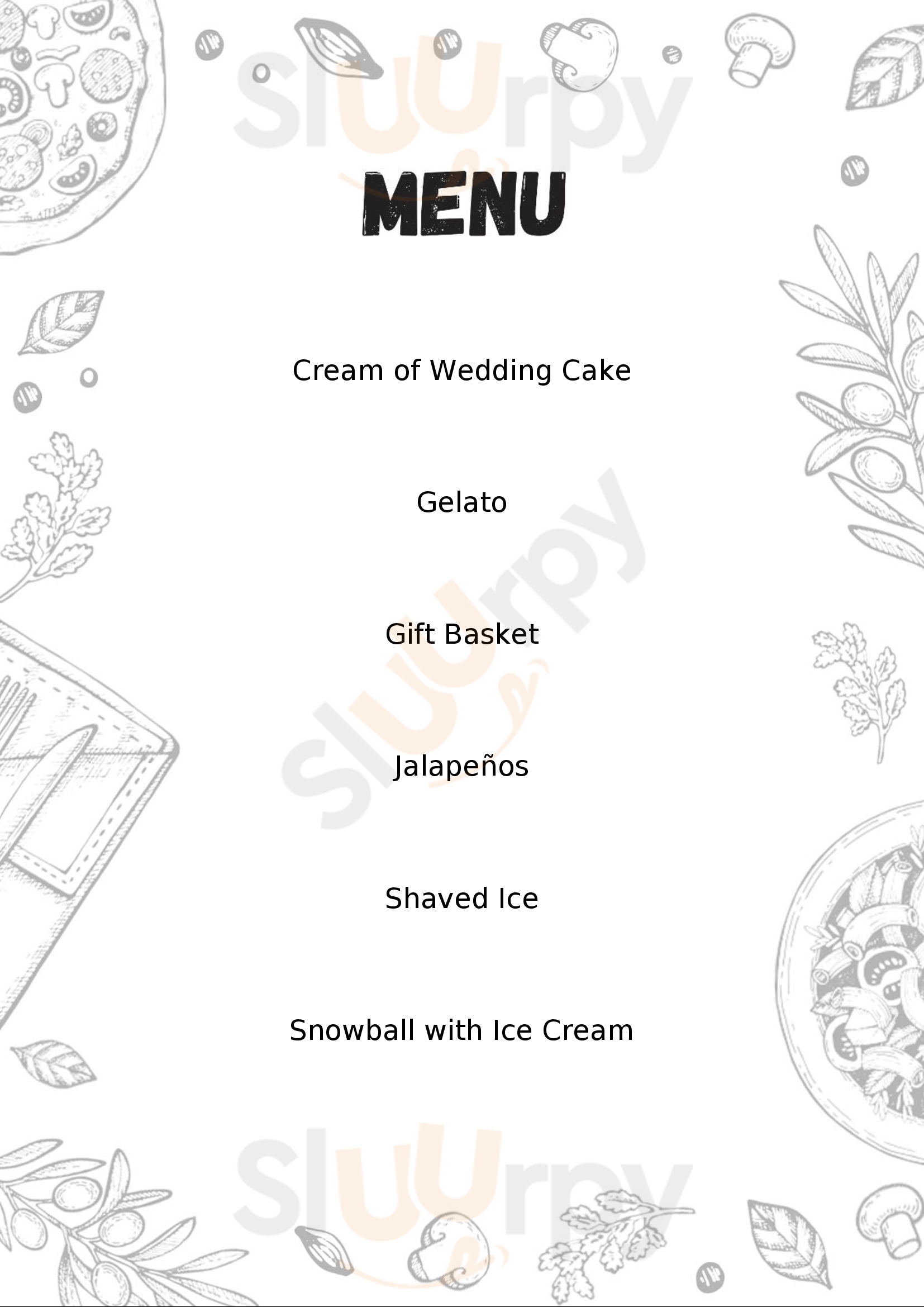 Menu Fuudies - Imperial Woodpecker Sno Balls