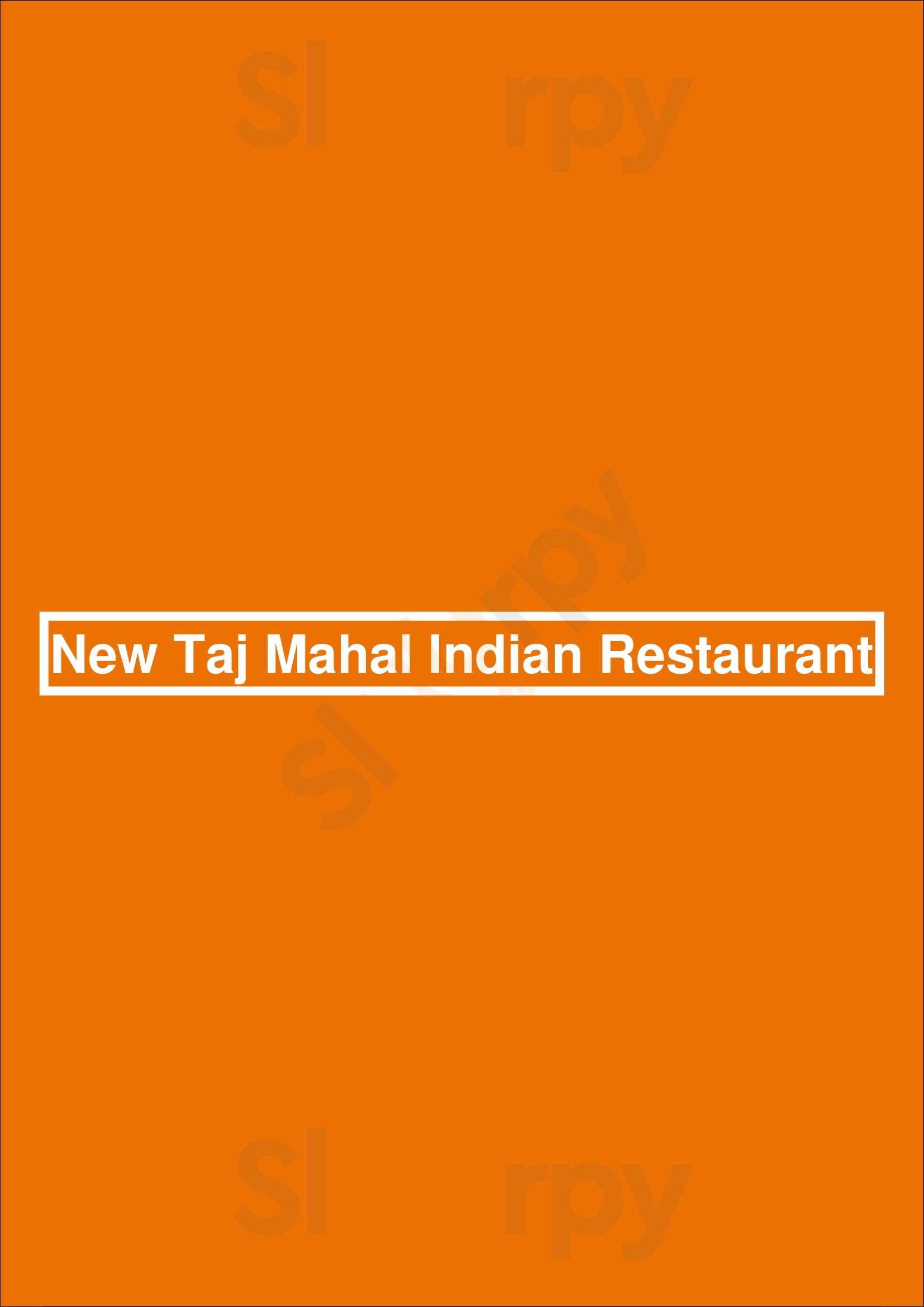 New Taj Mahal Indian Restaurant Columbus Menu - 1