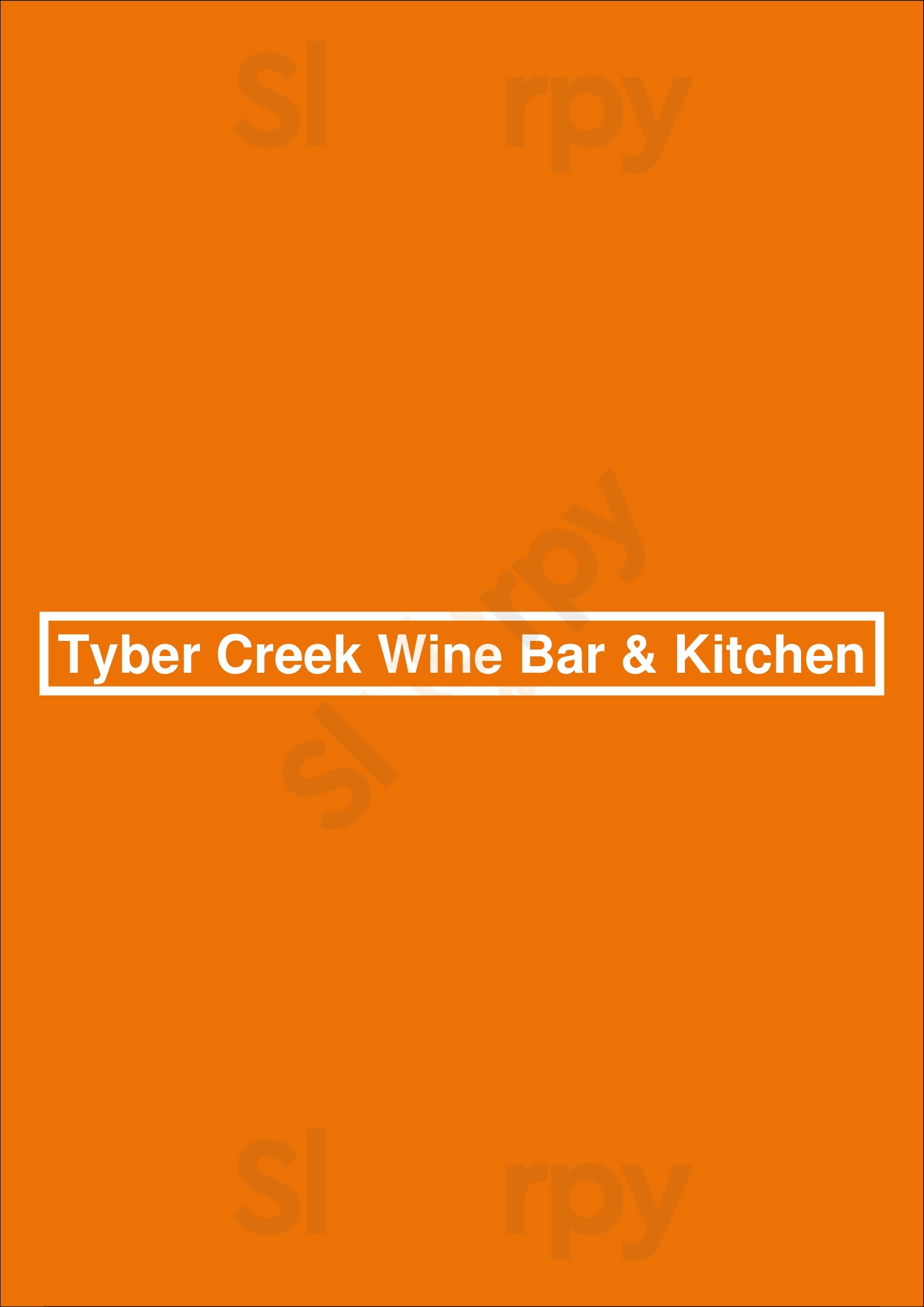 Tyber Creek Wine Bar & Kitchen Washington DC Menu - 1