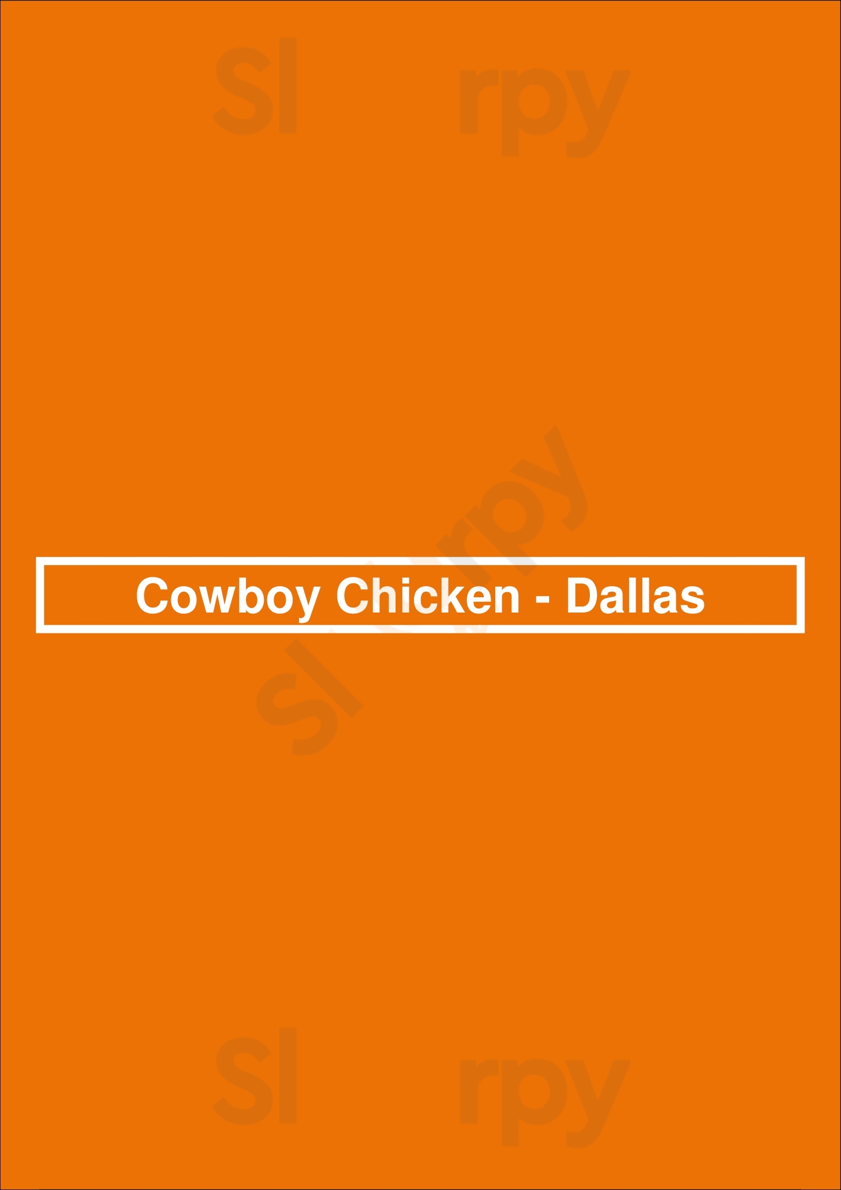 Cowboy Chicken - Dallas Dallas Menu - 1