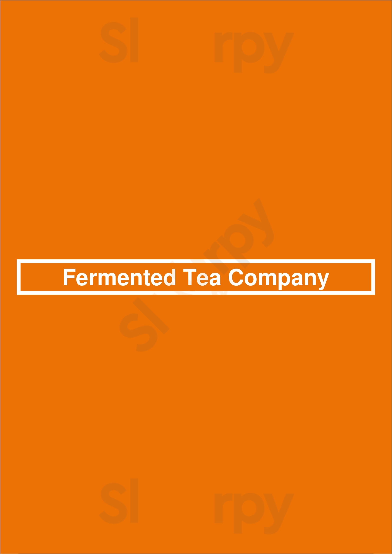 Fermented Tea Company Tucson Menu - 1