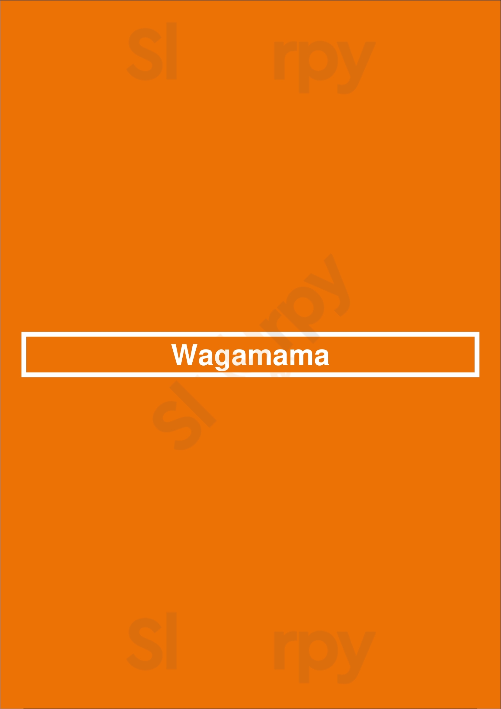 Wagamama Boston Menu - 1