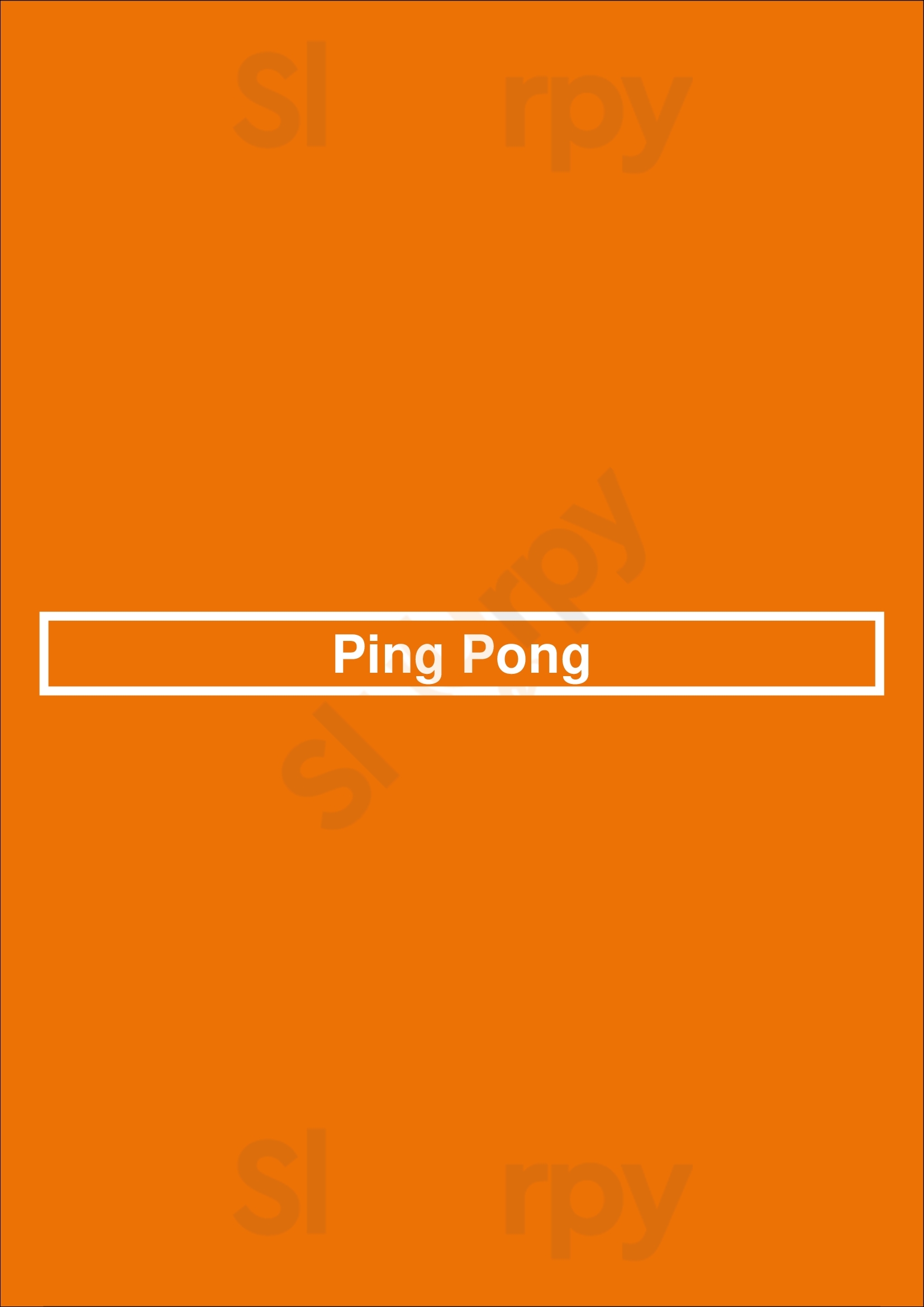 Ping Pong Chicago Menu - 1