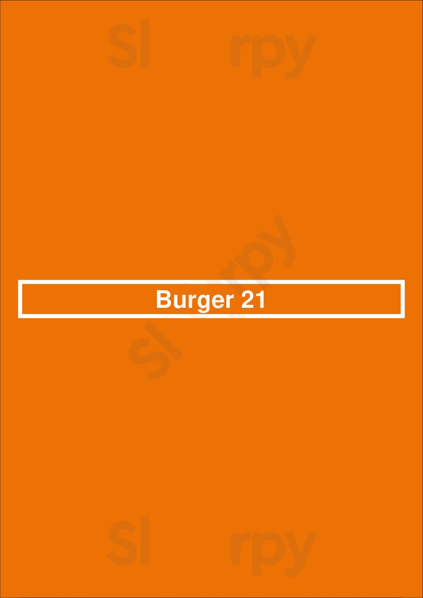 Main Menu - Burger 21