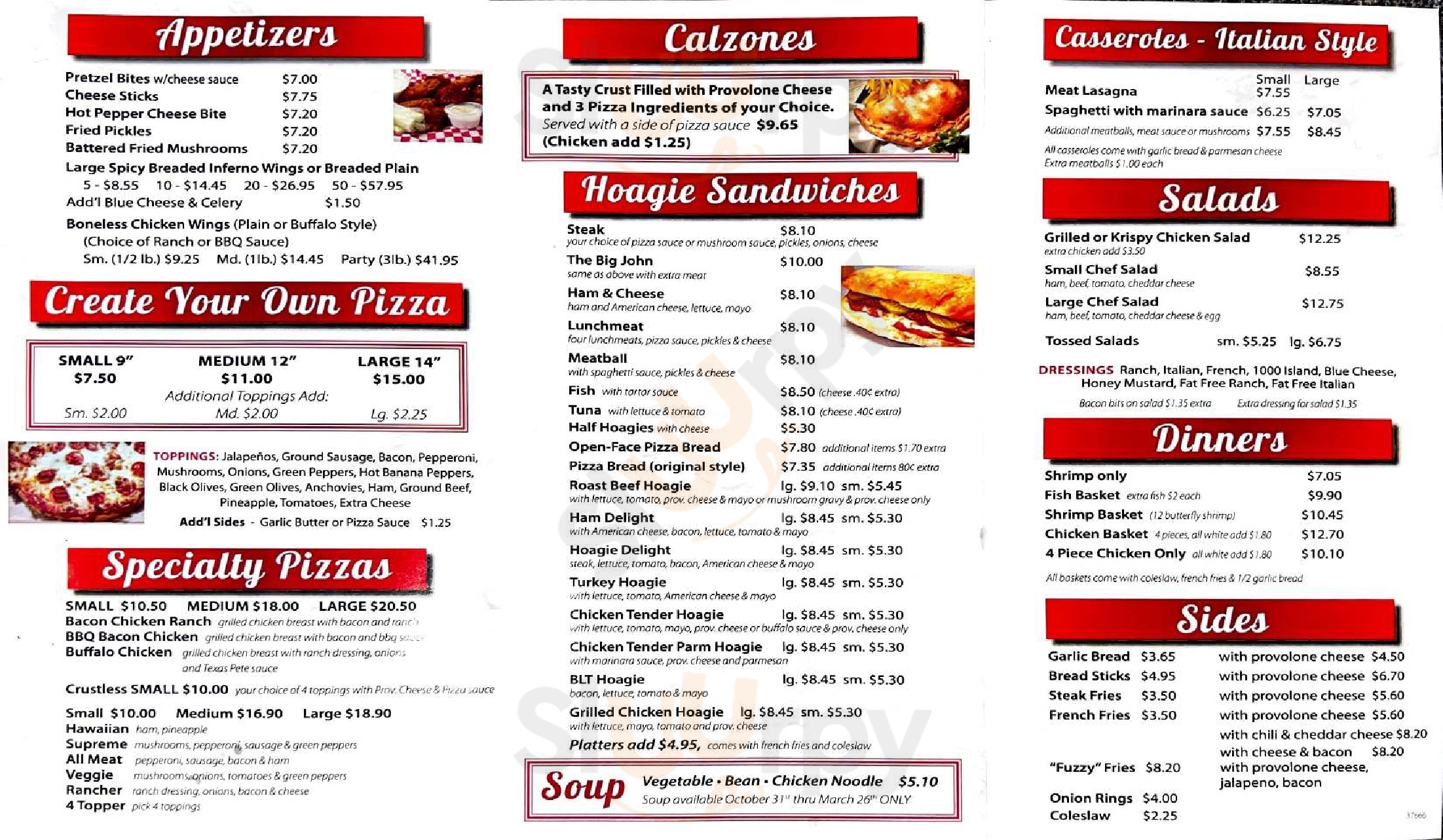Main Menu - Angilos Pizza