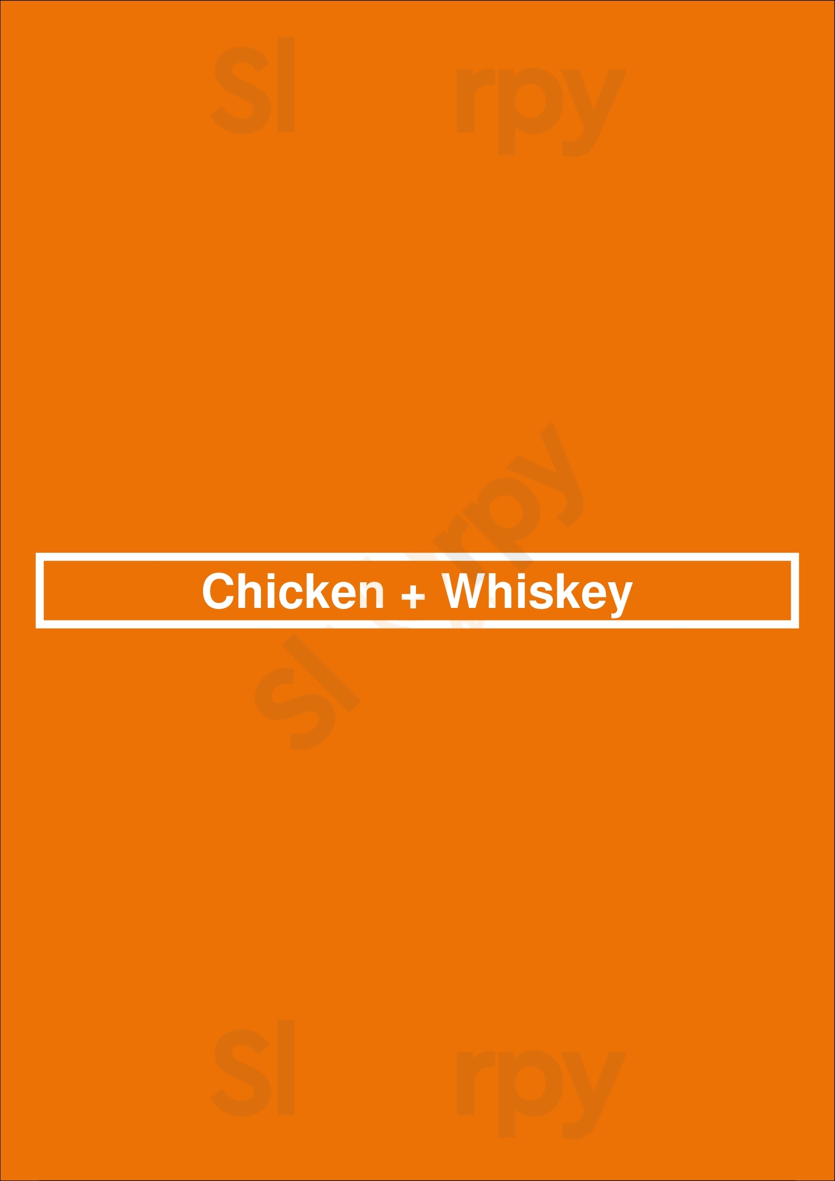 Chicken + Whiskey Washington DC Menu - 1
