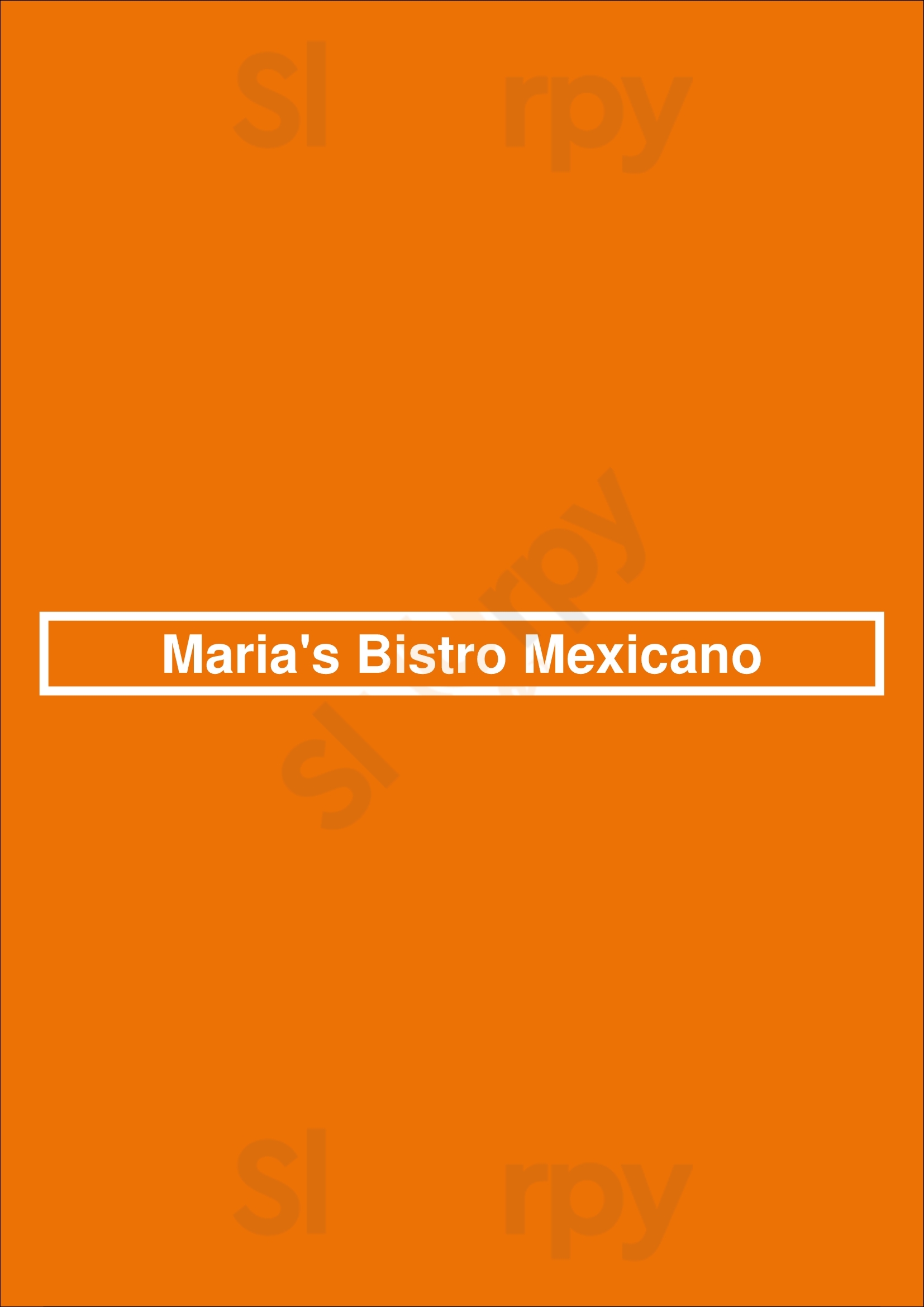 Maria's Bistro Mexicano Brooklyn Menu - 1