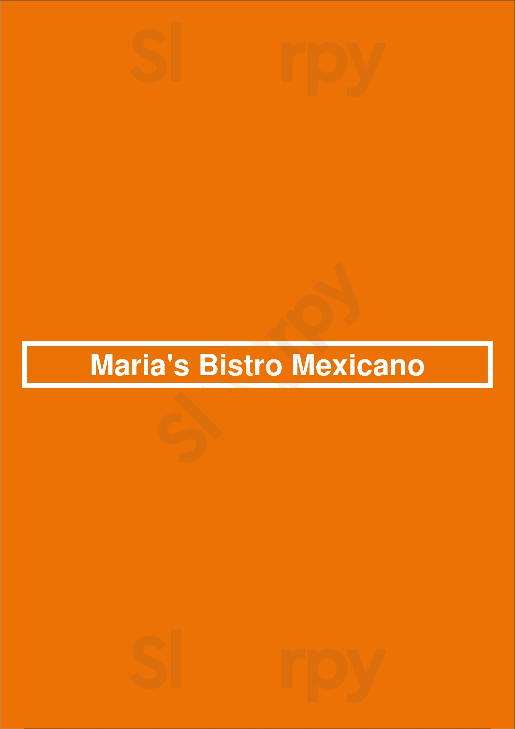Main Menu - Maria's Bistro Mexicano