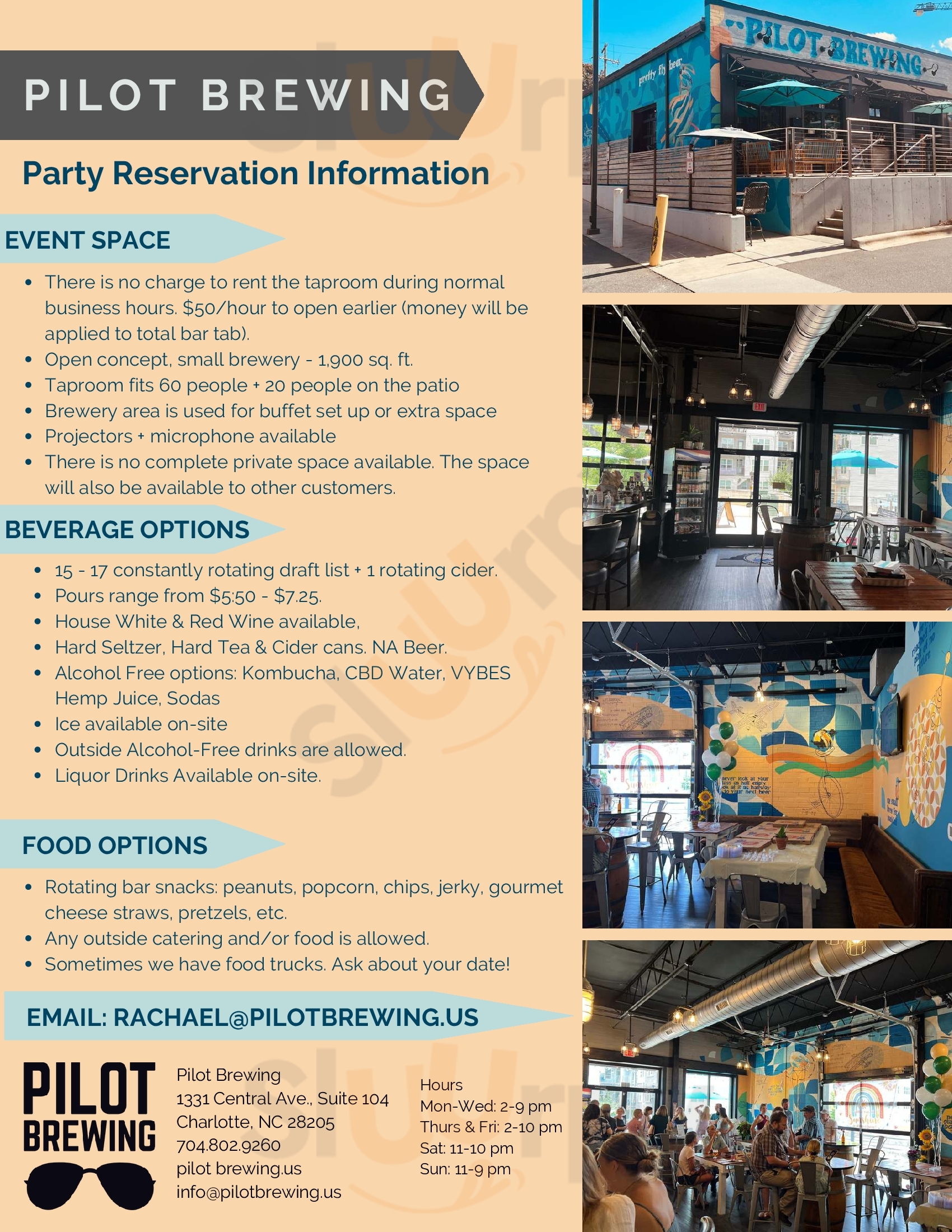 Main Menu - Pilot Brewing